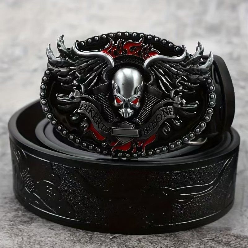 Japanese Brand Skull Head Belt Size ONE SIZE - 3 Thumbnail
