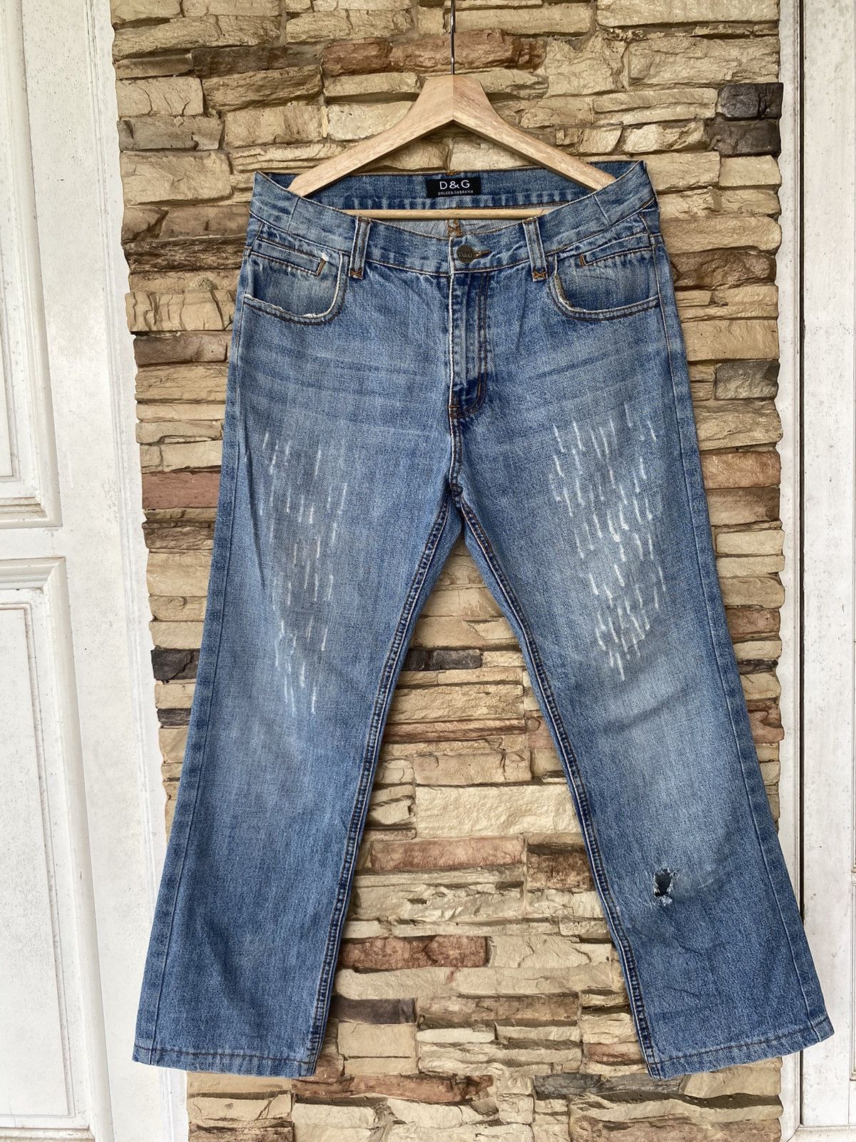 Dolce & Gabbana Vintage Dolce & Gabbana Distressed Ripped Jeans Size US 32 / EU 48 - 2 Thumbnail