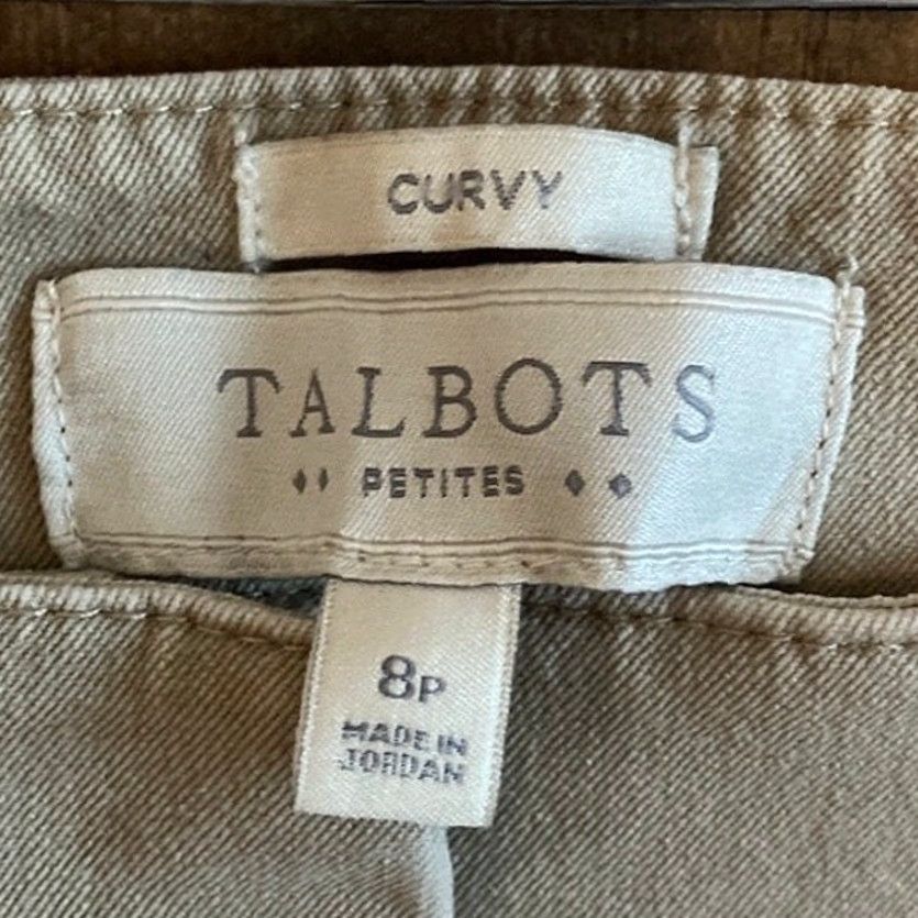 Talbots Talbots Pants Tan Curvy Petite Mid Rise Straight Ankle Stretch 8P Womens Pants 8P Tan Straight Ankle Stretch Petite Mid Rise Casual Workwear/Formal Size 30" / US 8 / IT 44 - 5 Thumbnail