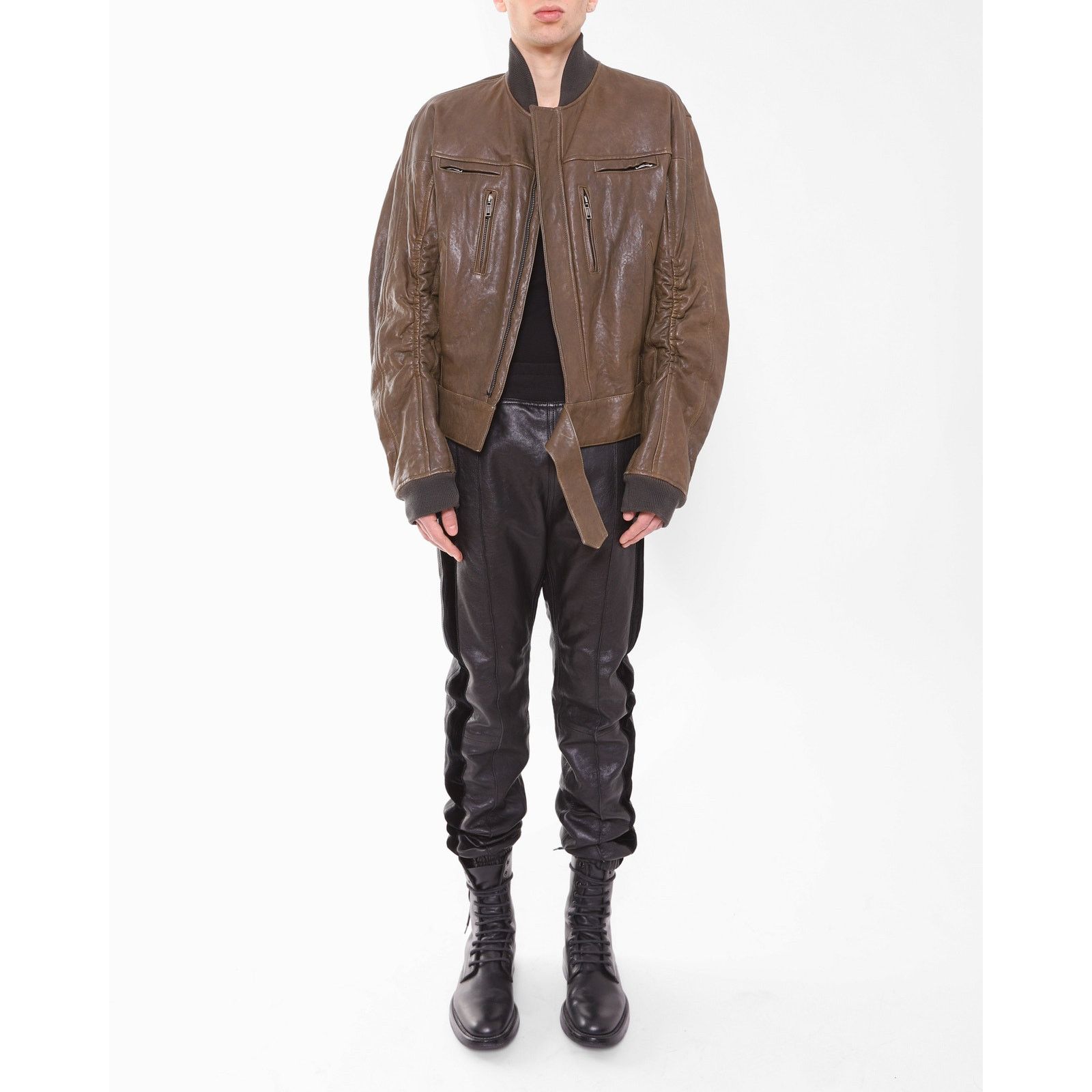 Haider Ackermann FW15 Oversized Biker Bomber in Brown Leather Size US M / EU 48-50 / 2 - 10 Thumbnail