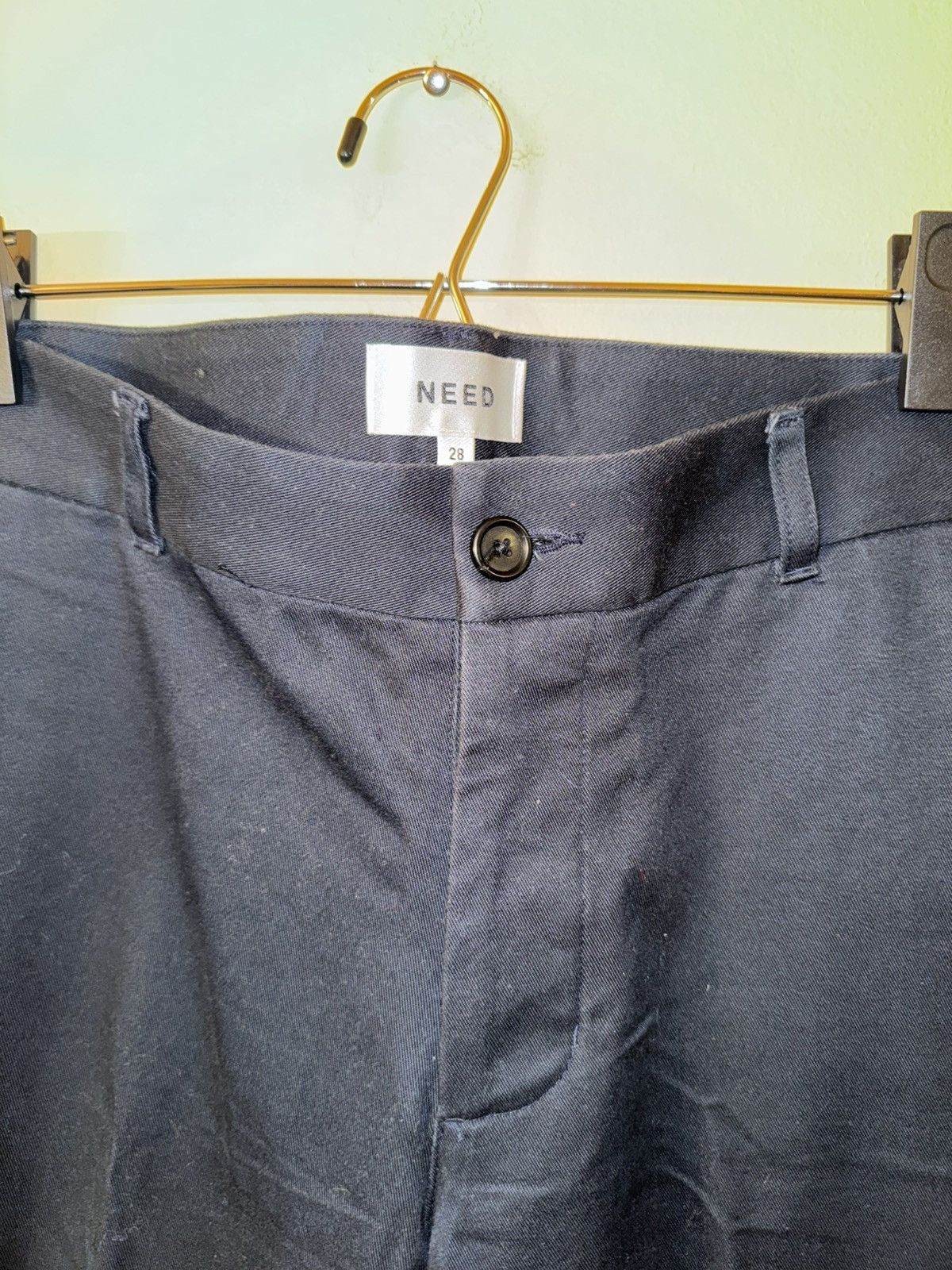 Need Supply Need Supply Men’s Navy Cotton Slim Chinos, 28W Size US 28 / EU 44 - 2 Thumbnail