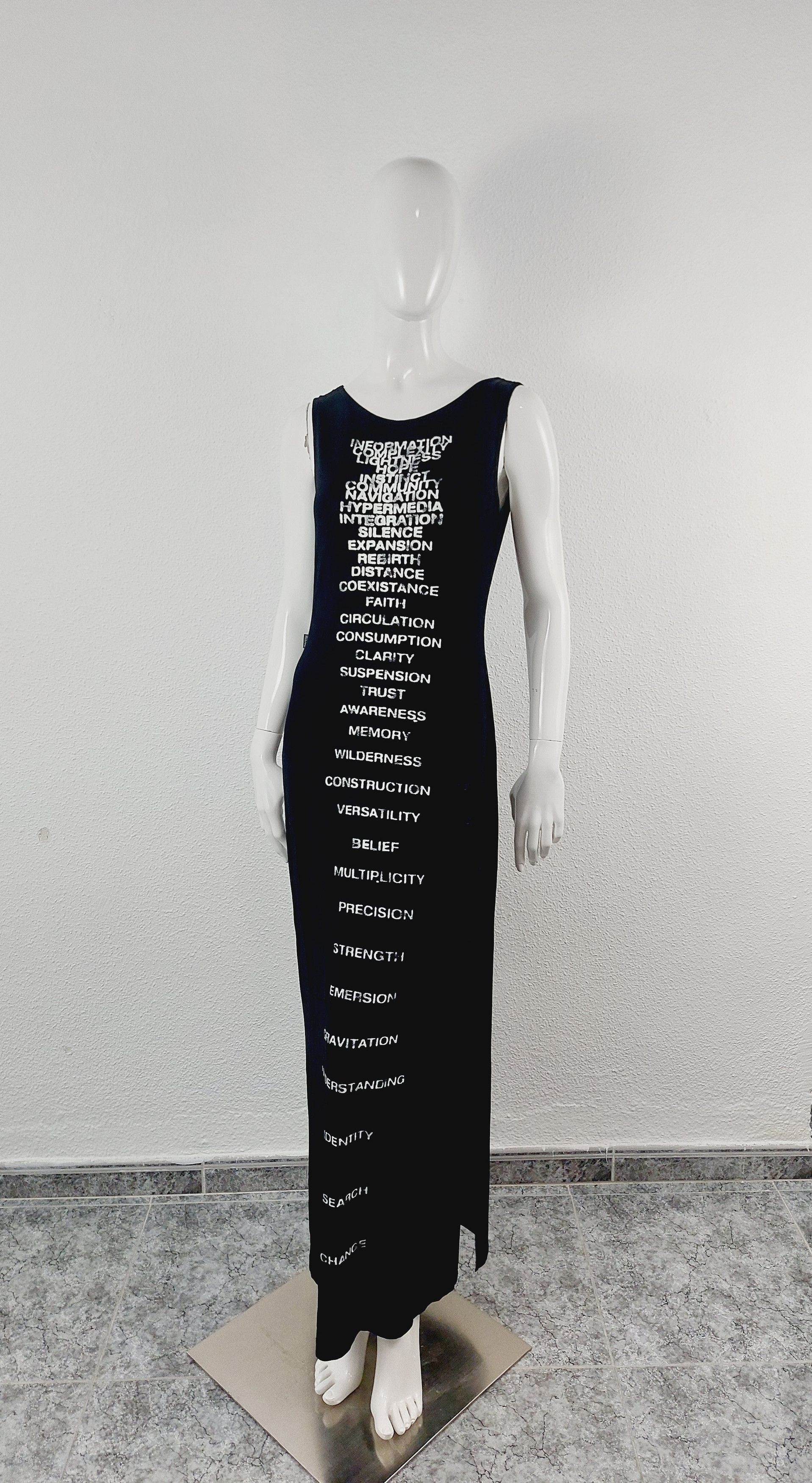 Moschino Moschino Text Words Typography 2000 Millenium Maxi Dress Size M / US 6-8 / IT 42-44 - 7 Thumbnail