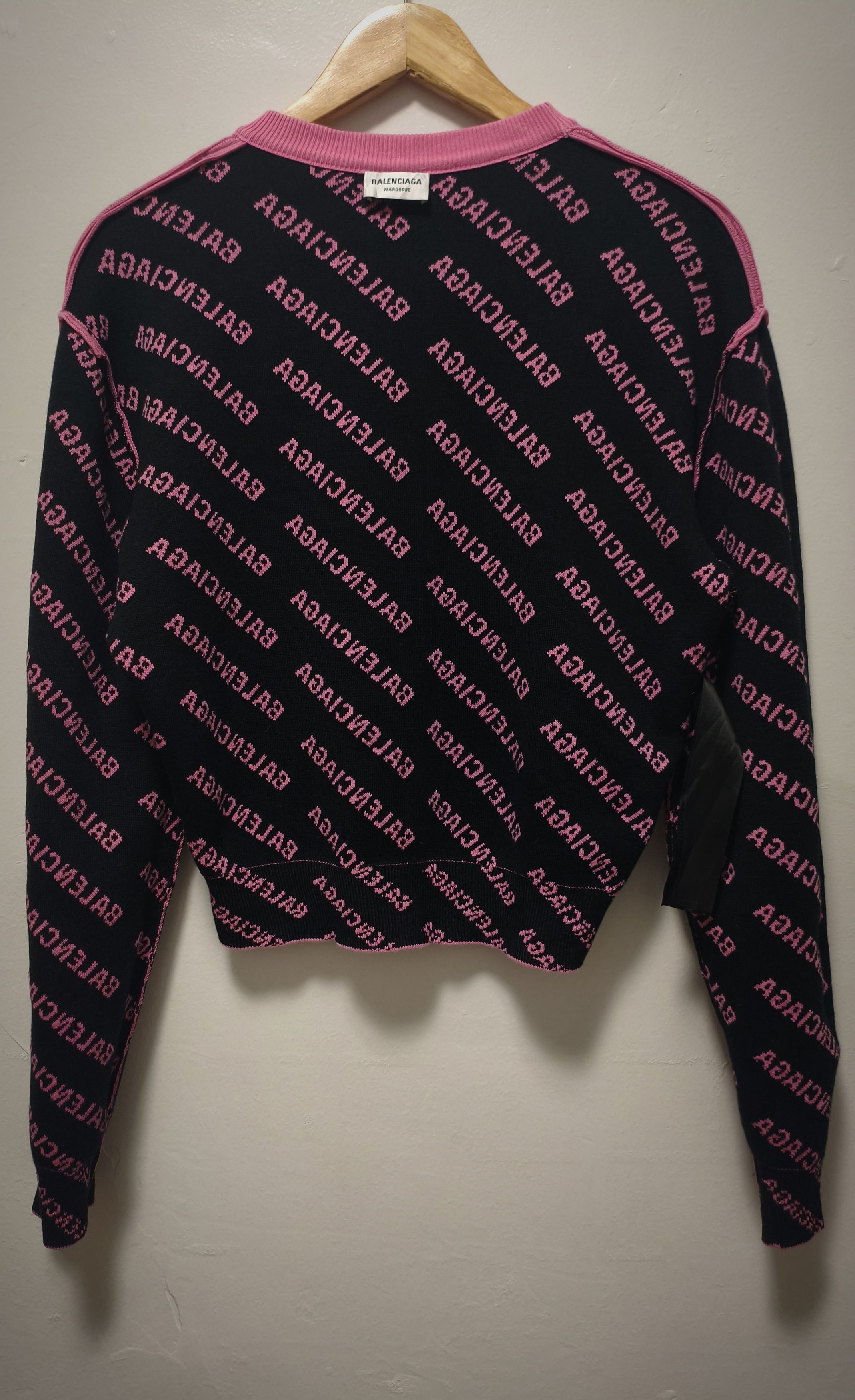 Balenciaga Balenciaga SS22 Pink Logo Sweater Size M / US 6-8 / IT 42-44 - 3 Thumbnail