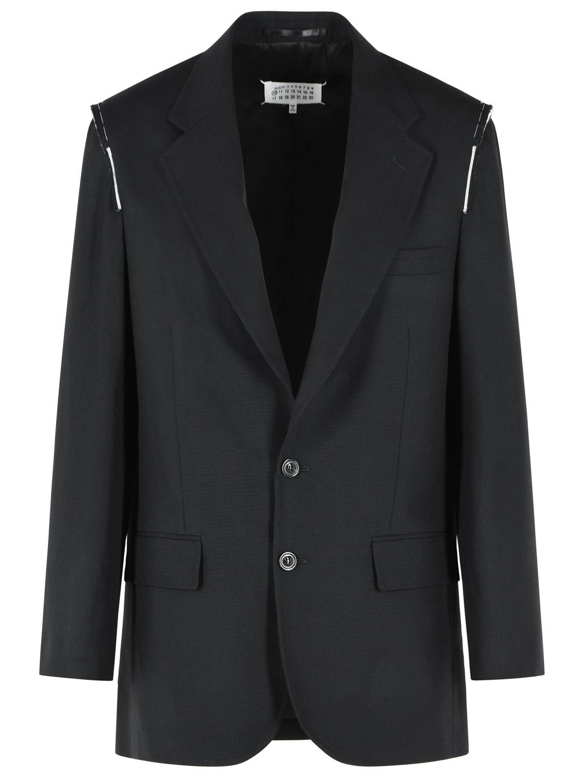 Maison Margiela MAISON MARGIELA Black Virgin Wool Blazer Size M / US 6-8 / IT 42-44 - 1 Thumbnail