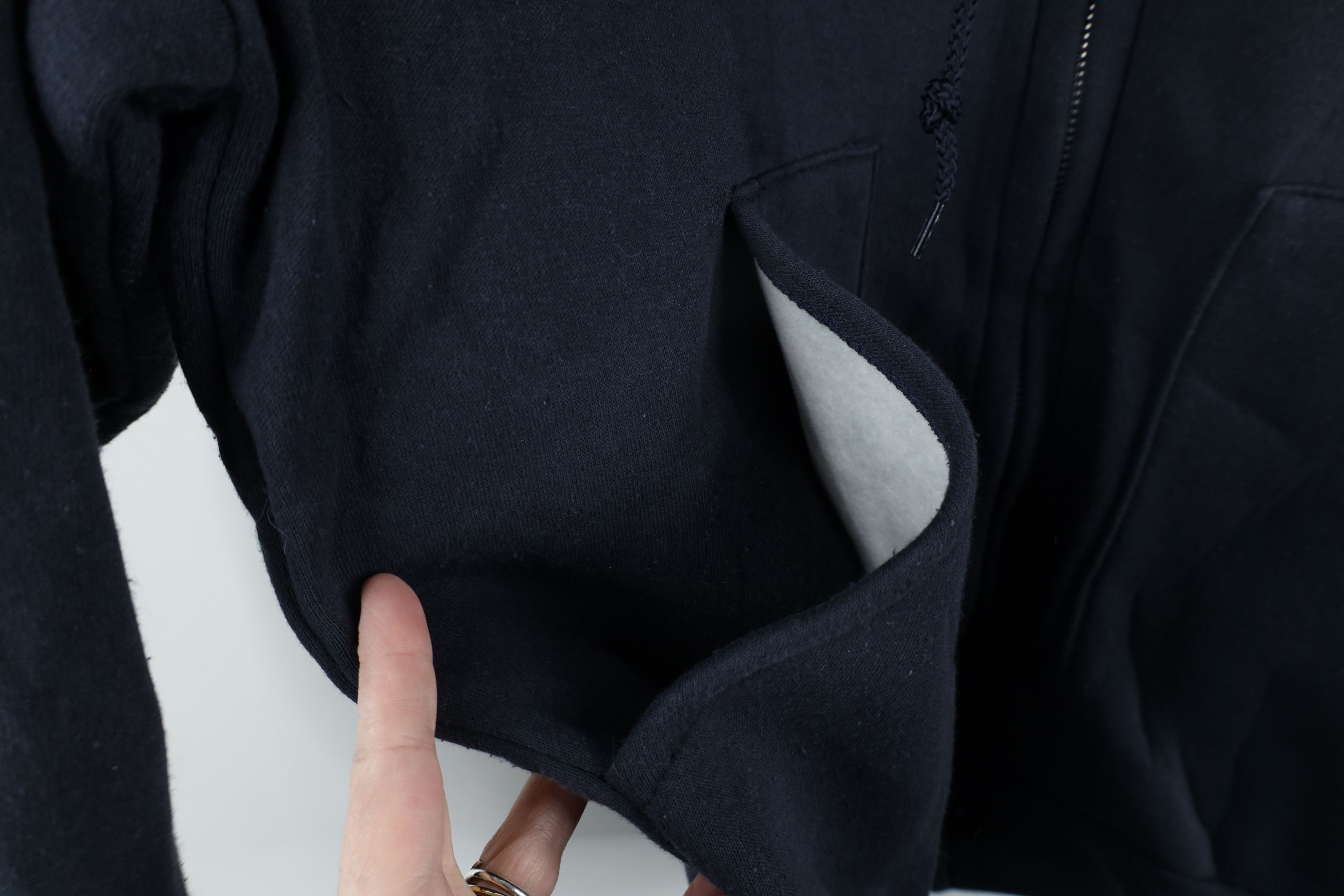 Vintage Vintage 90s Streetwear Flocked Fleece Full Zip Hoodie USA Size US S / EU 44-46 / 1 - 5 Thumbnail