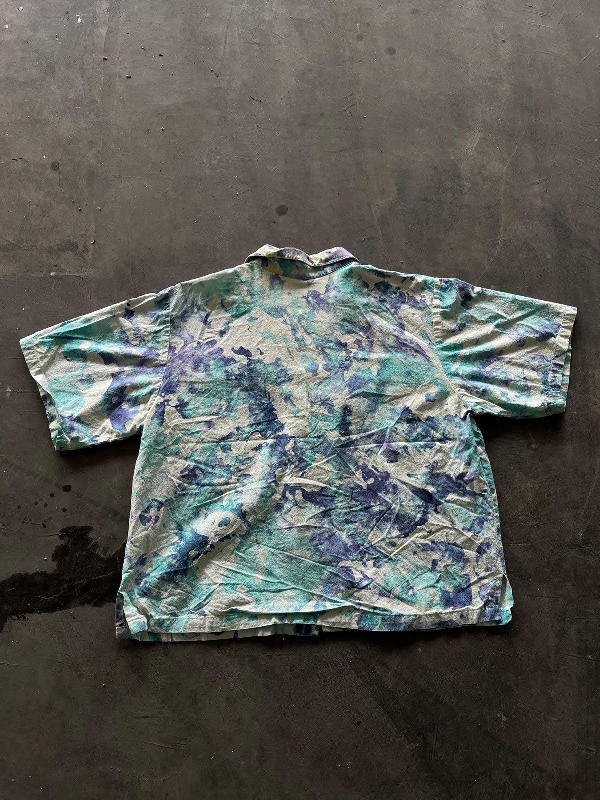 Vintage Vintage 90s Watercolour Boxy button up Size US XL / EU 56 / 4 - 2 Thumbnail