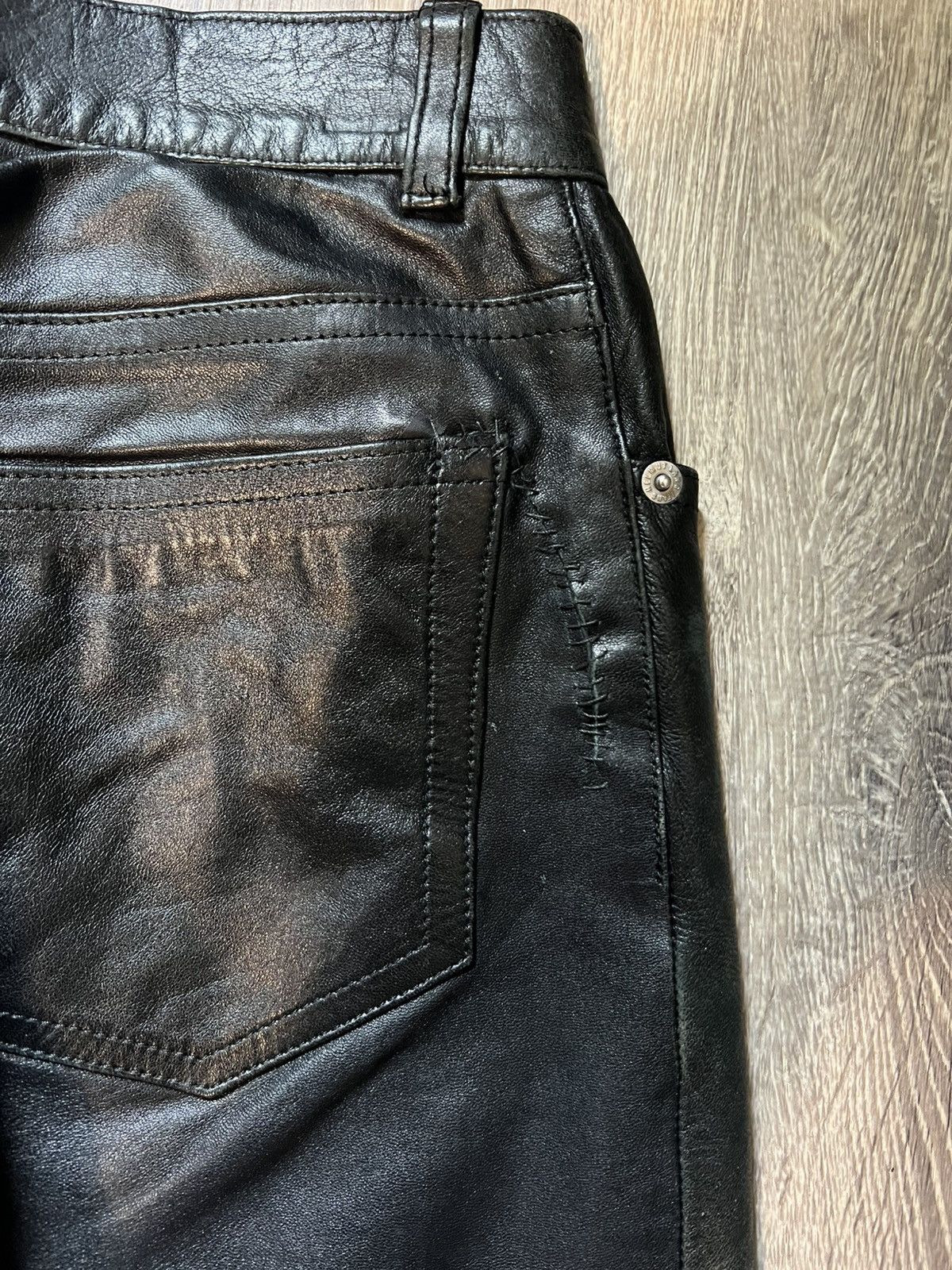 Helmut Lang Helmut Lang 1998 Black Leather Pants Size US 28 / EU 44 - 7 Thumbnail