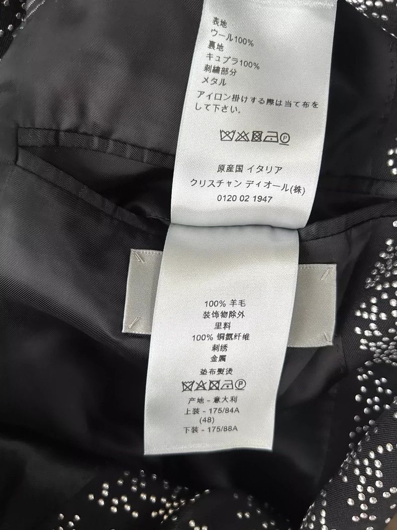 Dior Dior Black diamond-decorated wool suit jacket 2501-Nextarro Size 48R - 7 Thumbnail