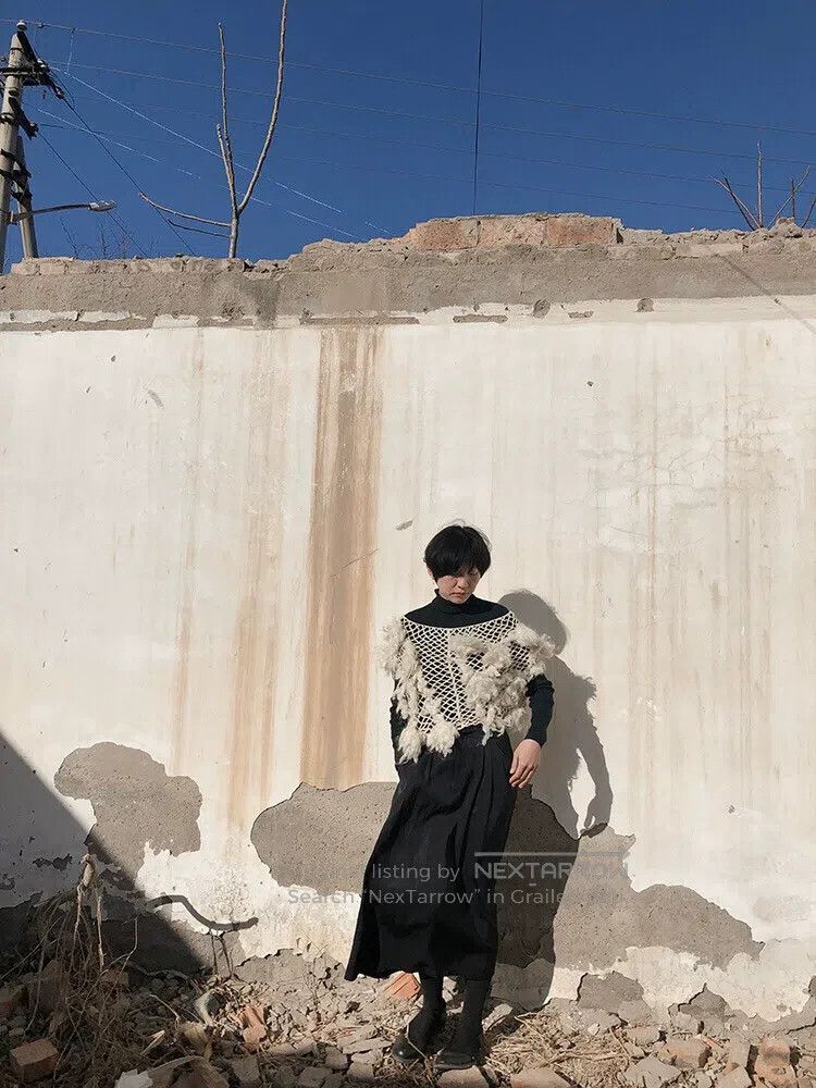 Comme Des Garcons Wool Knitted Cut-Out Design Sweater