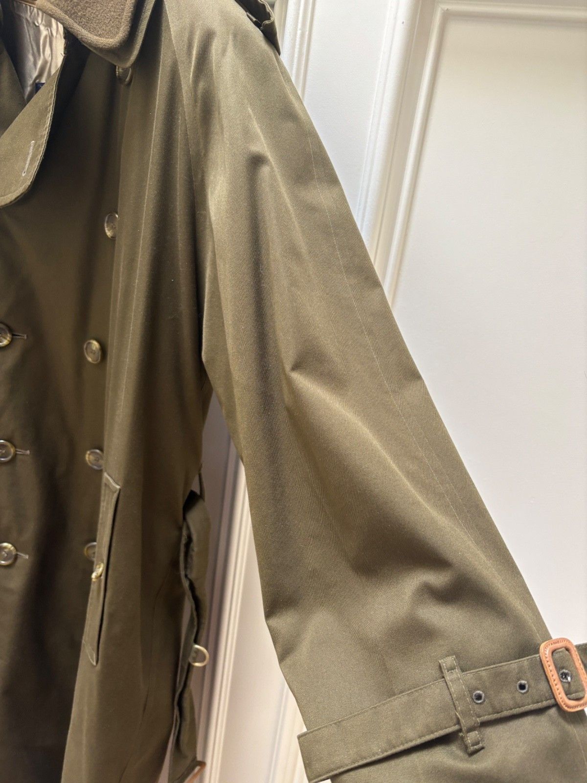 Burberry Rare M46 90s Burberry Trench Coat w/ Green House Check Size US XL / EU 56 / 4 - 11 Thumbnail