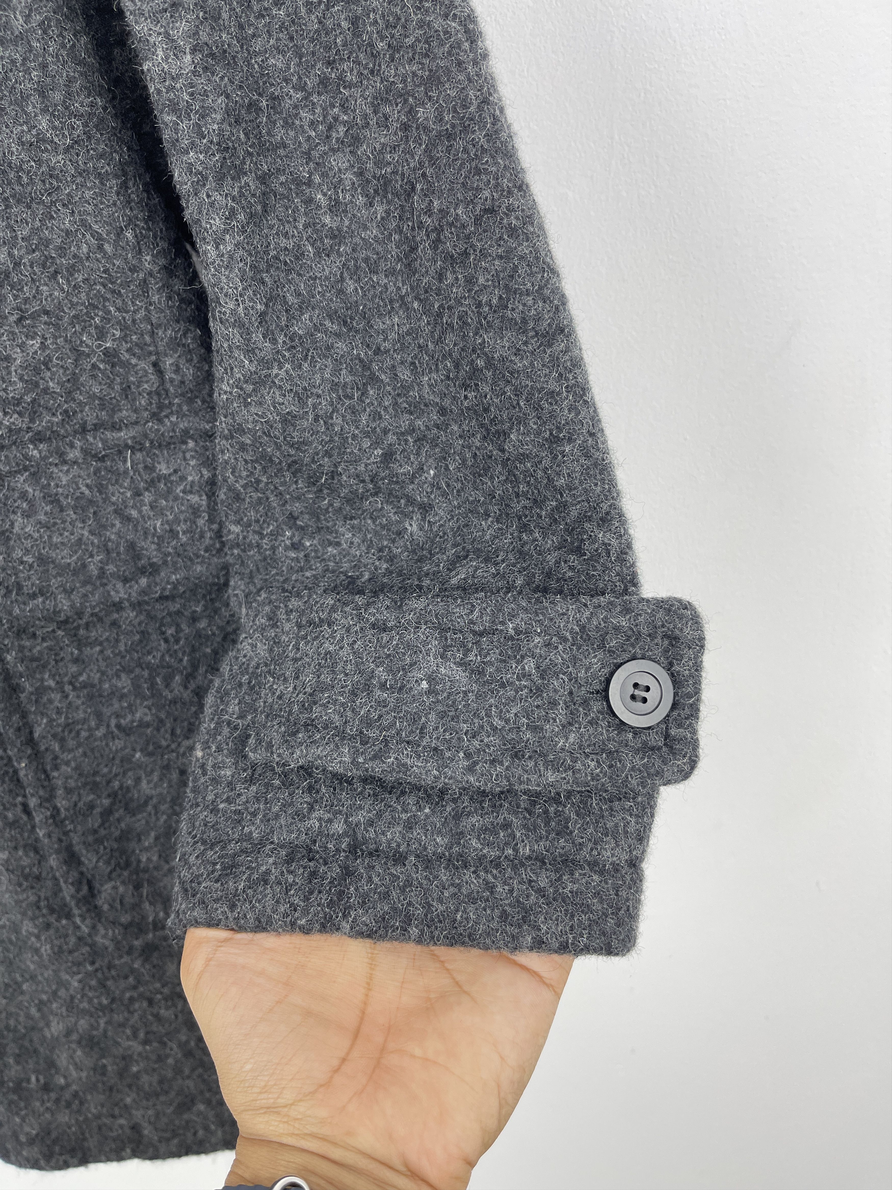 Japanese Brand Uniqlo Dark Gray Wool Cashmere Long Hooded Coat JA0088 Size US XL / EU 56 / 4 - 10 Thumbnail