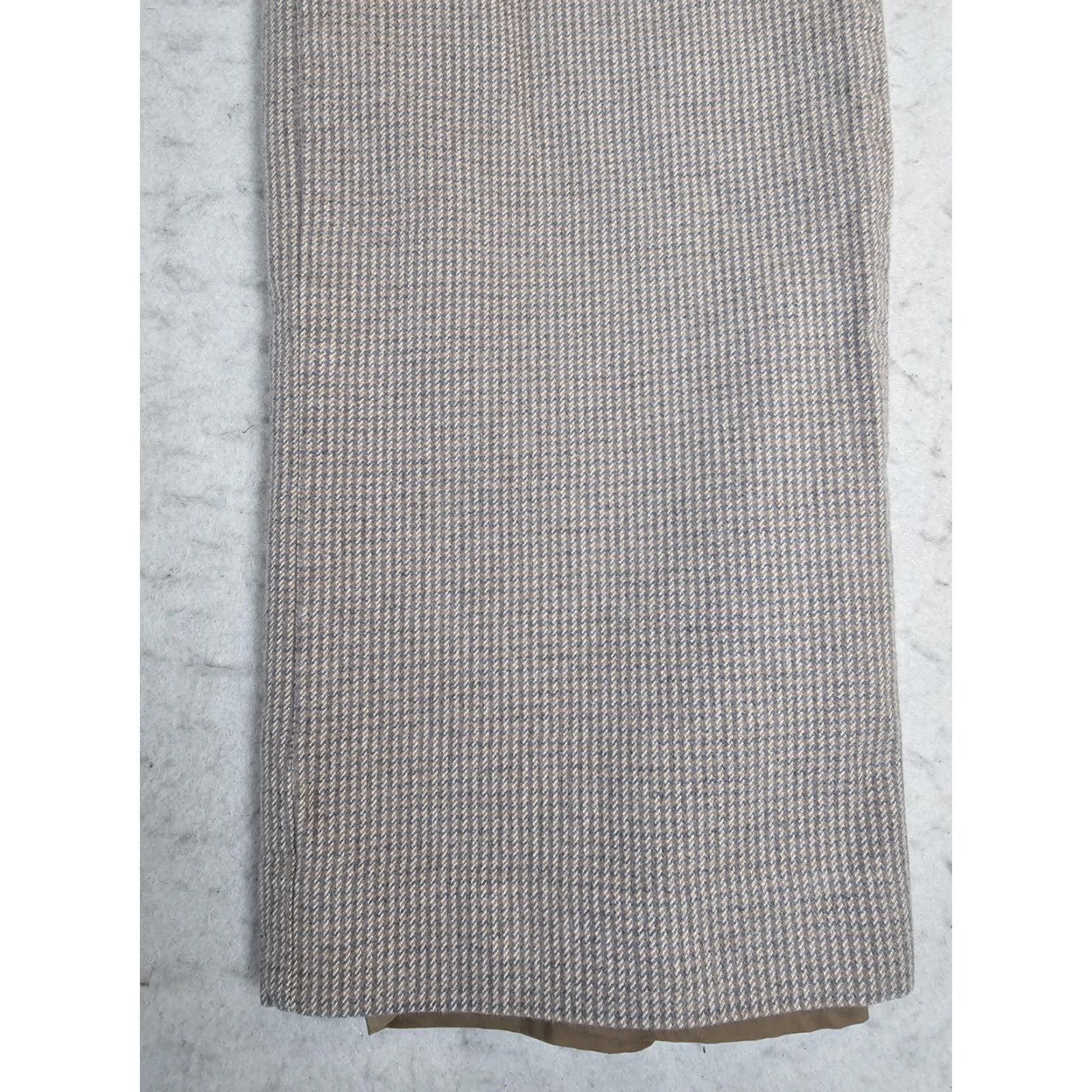 Vintage VINTAGE L.L. BEAN Dress Pants Houndstooth 100% Cotton Lined Women's Size 14P Brown Tweed Pockets 90s Preppy Pants Womens Size 24" / US 00 / IT 34 - 6 Thumbnail