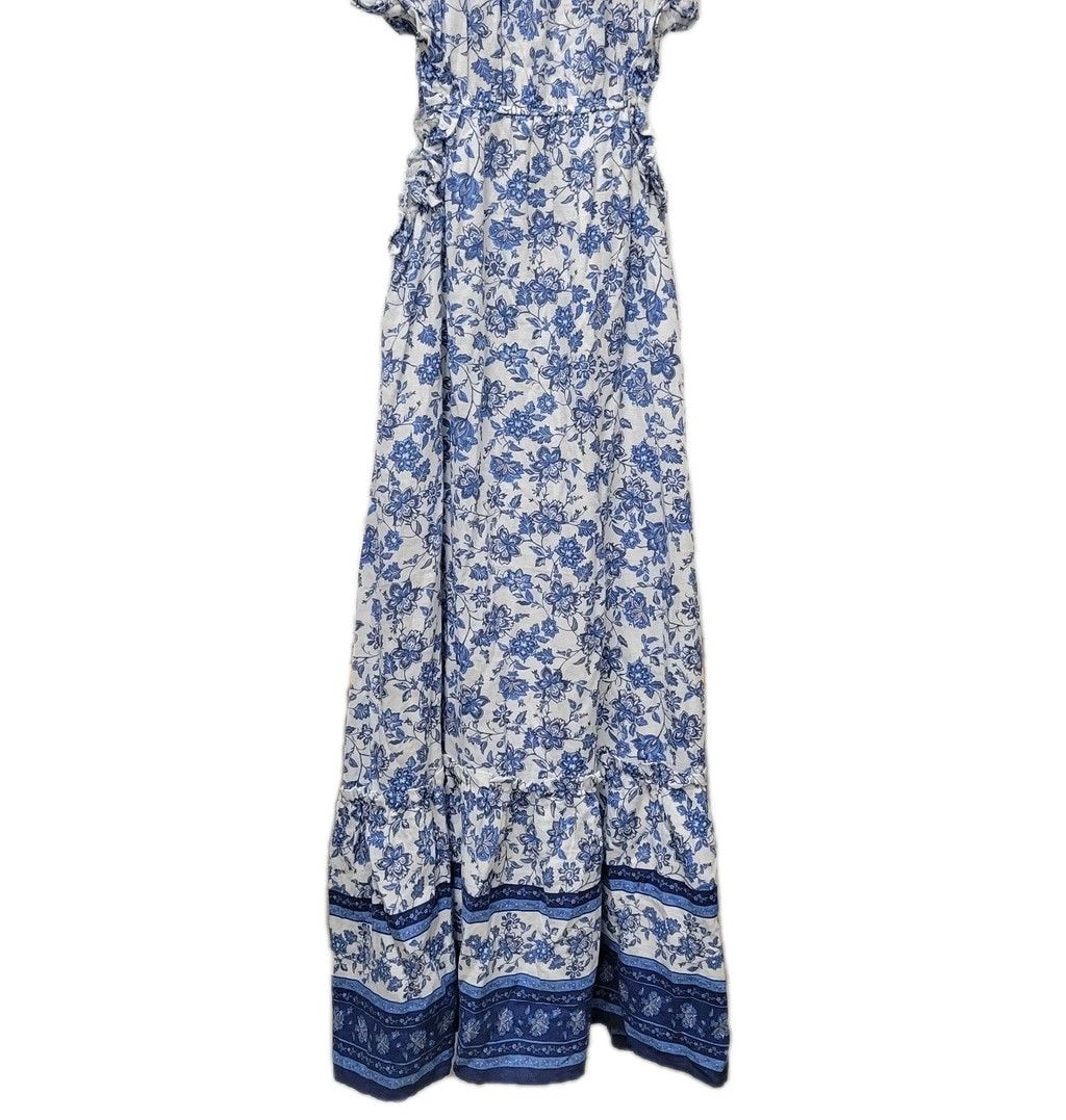 Other BY THE RIVER Women Maxi Cut-Out Cotton Linen Blend Floral Li Size S / US 4 / IT 40 - 6 Thumbnail