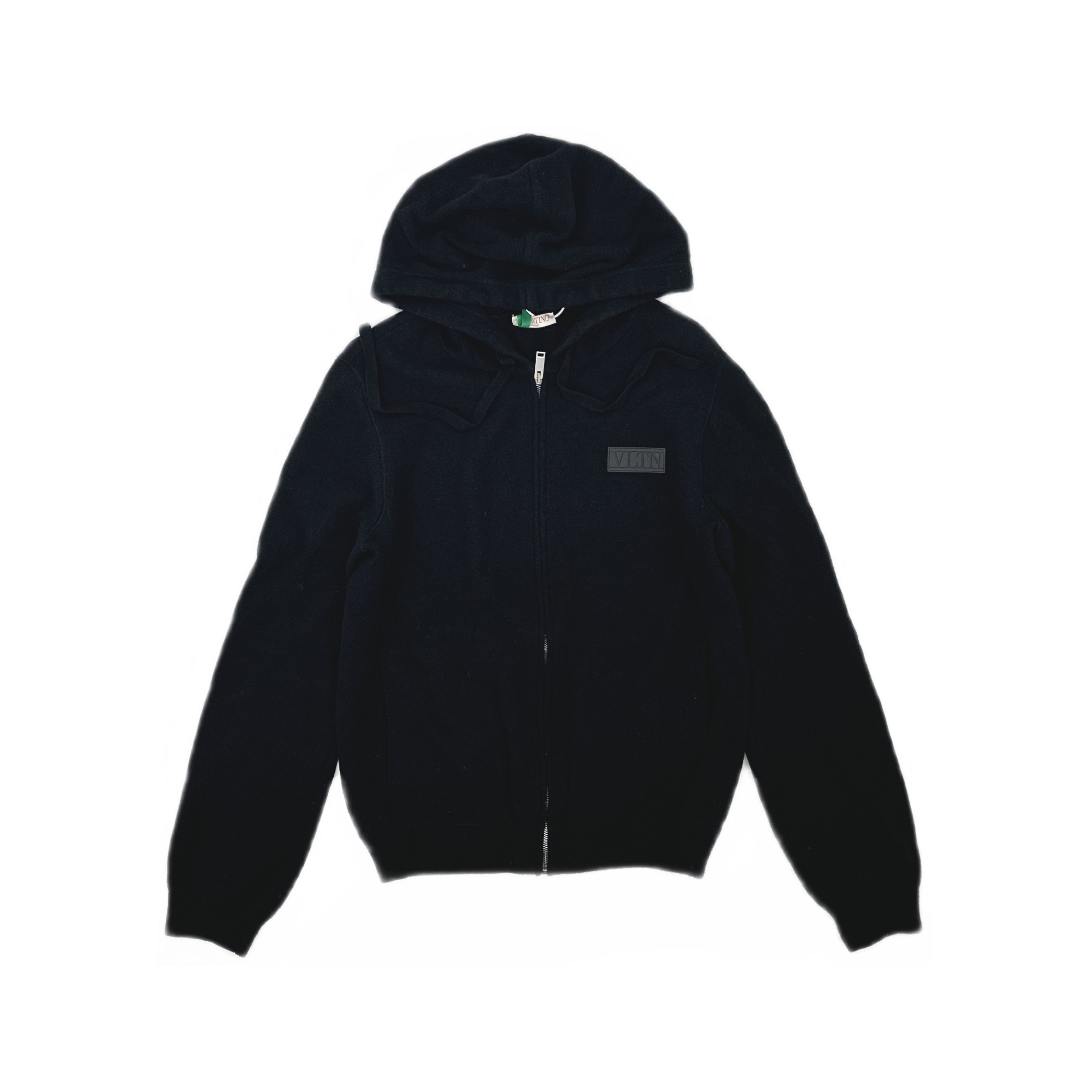 Valentino Valentino VLTN Logo Wool Cashmere Zip Hoodie Size S Size US S / EU 44-46 / 1 - 1 Thumbnail