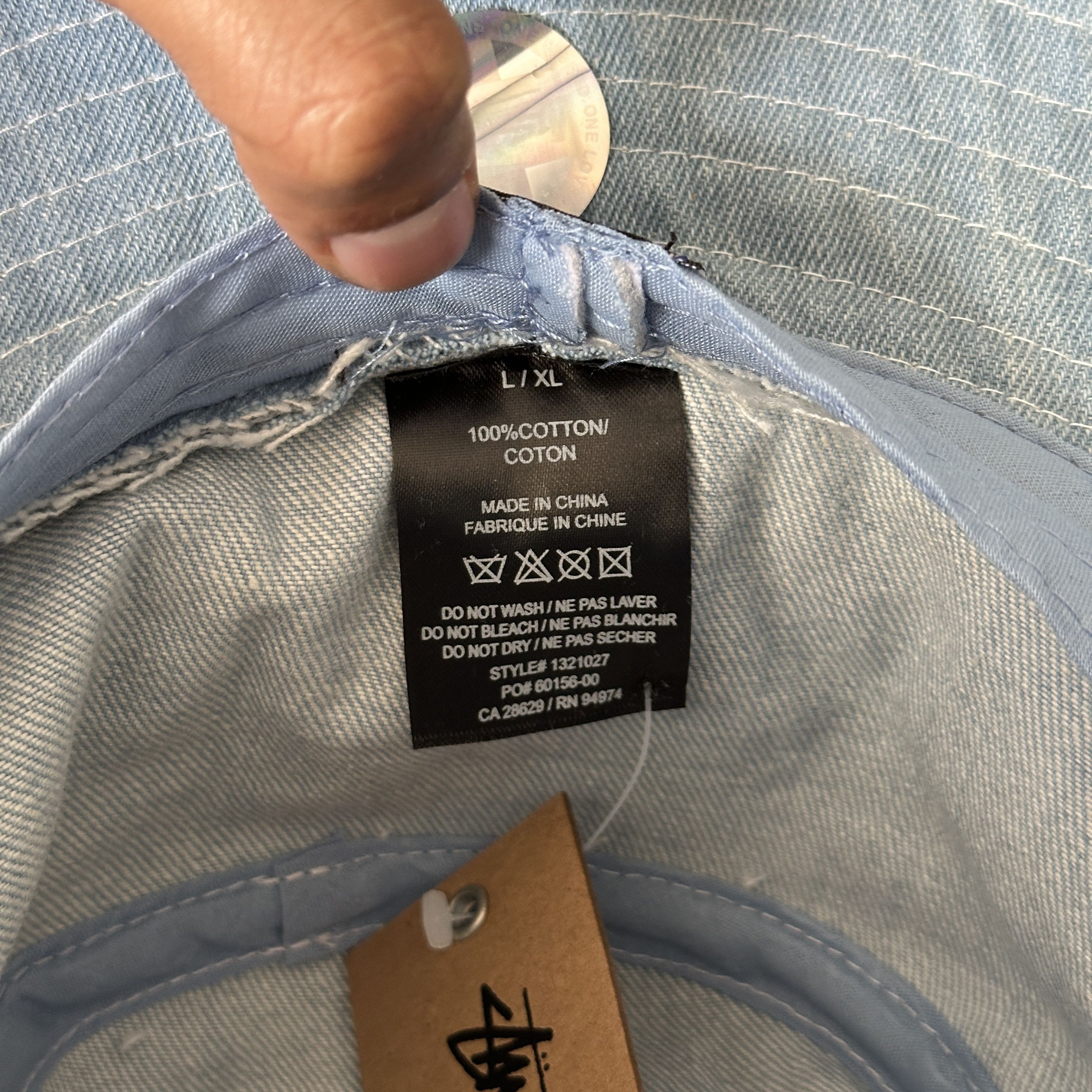 Stussy STUSSY BUCKET HAT CONTRAST STITCH LIGHT BLUE Size ONE SIZE - 5 Thumbnail