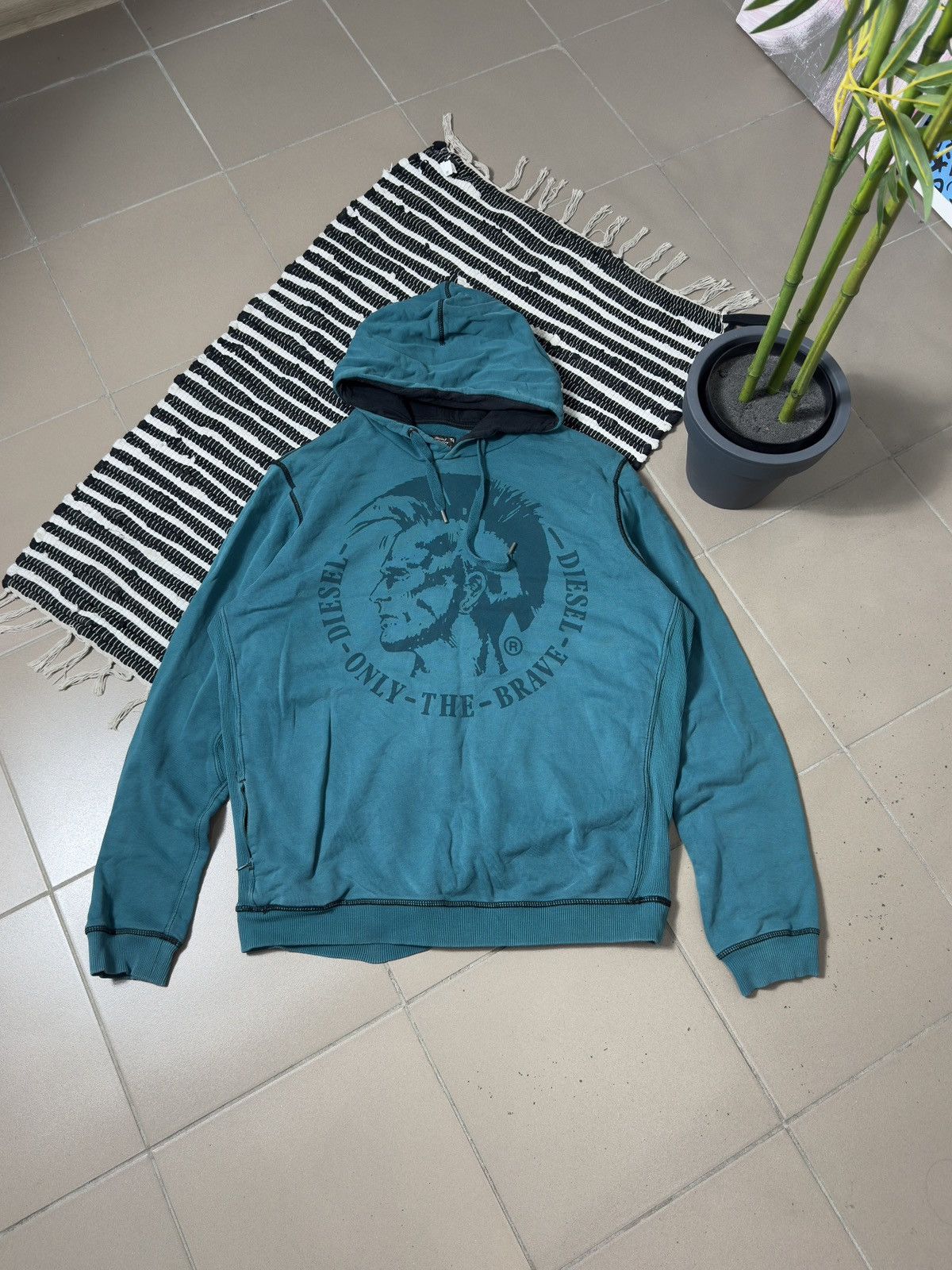 VINTAGE DIESEL BIG LOGO 2000s HOODIE