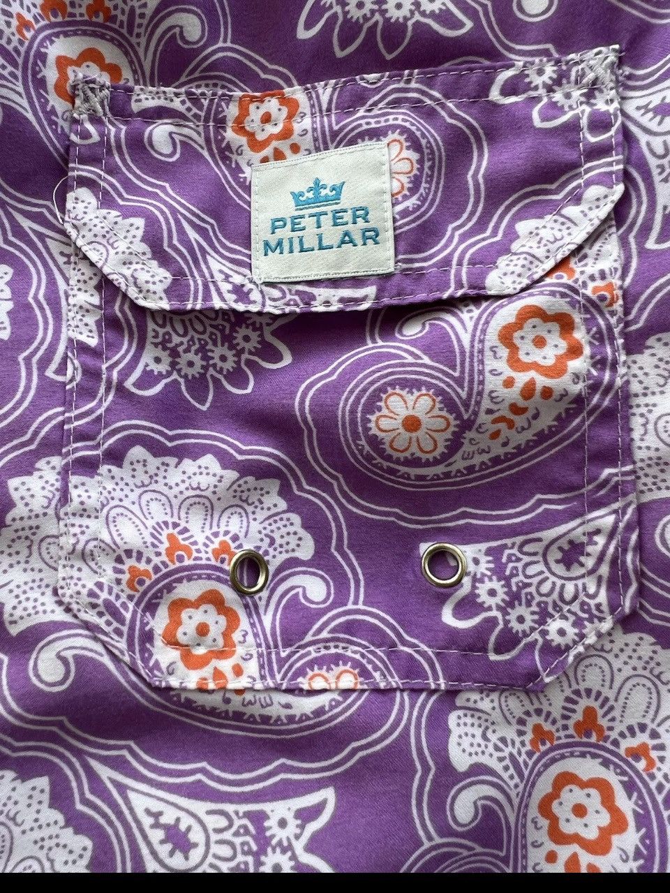 Designer × Other × Peter Millar Peter Millar Lavender Paisley swim trunks Shorts Medium Size US 34 / EU 50 - 6 Thumbnail
