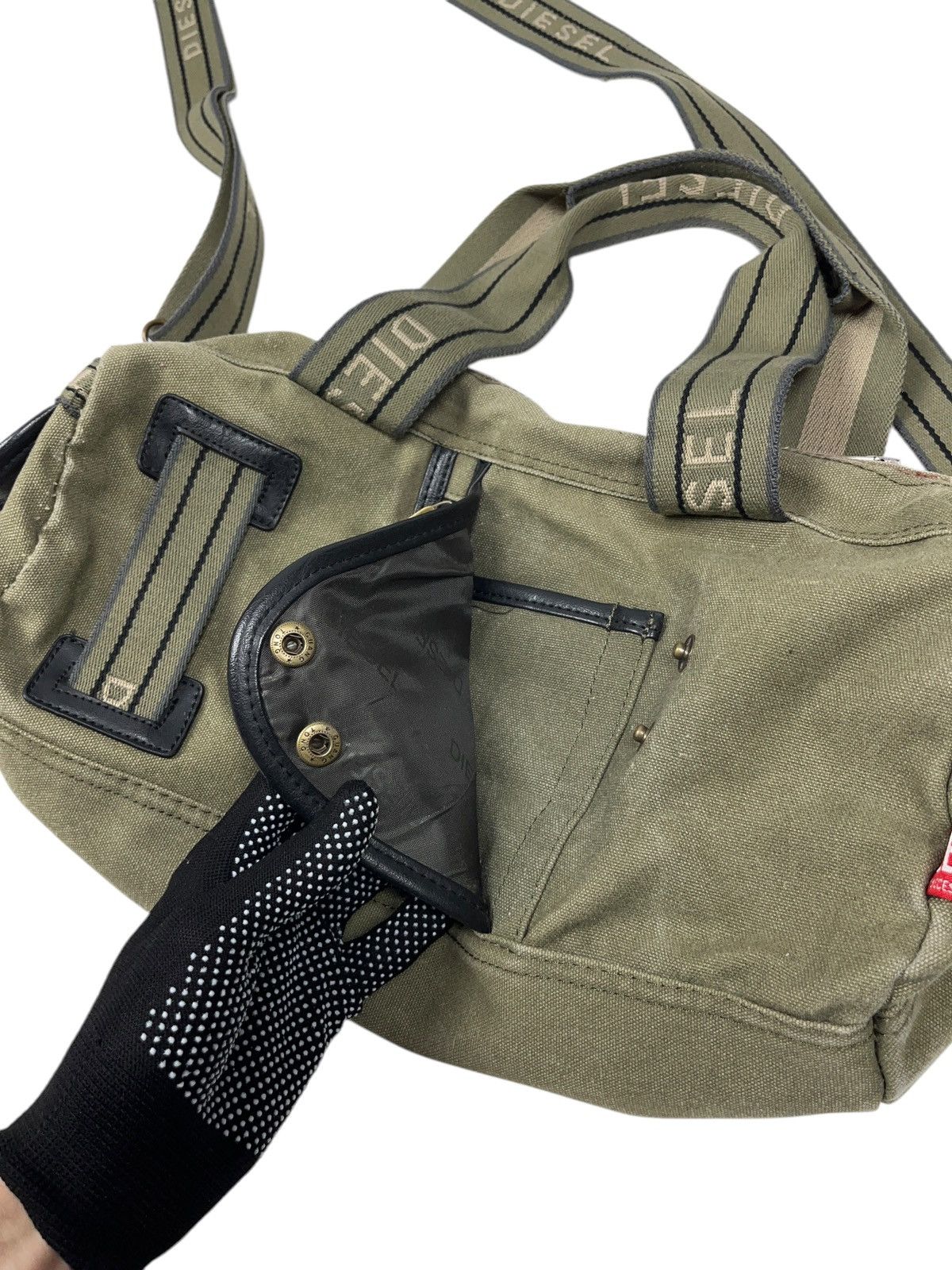 Diesel Vintage Diesel Canvas Khaki Crossbody Bag Utility Size ONE SIZE - 5 Thumbnail