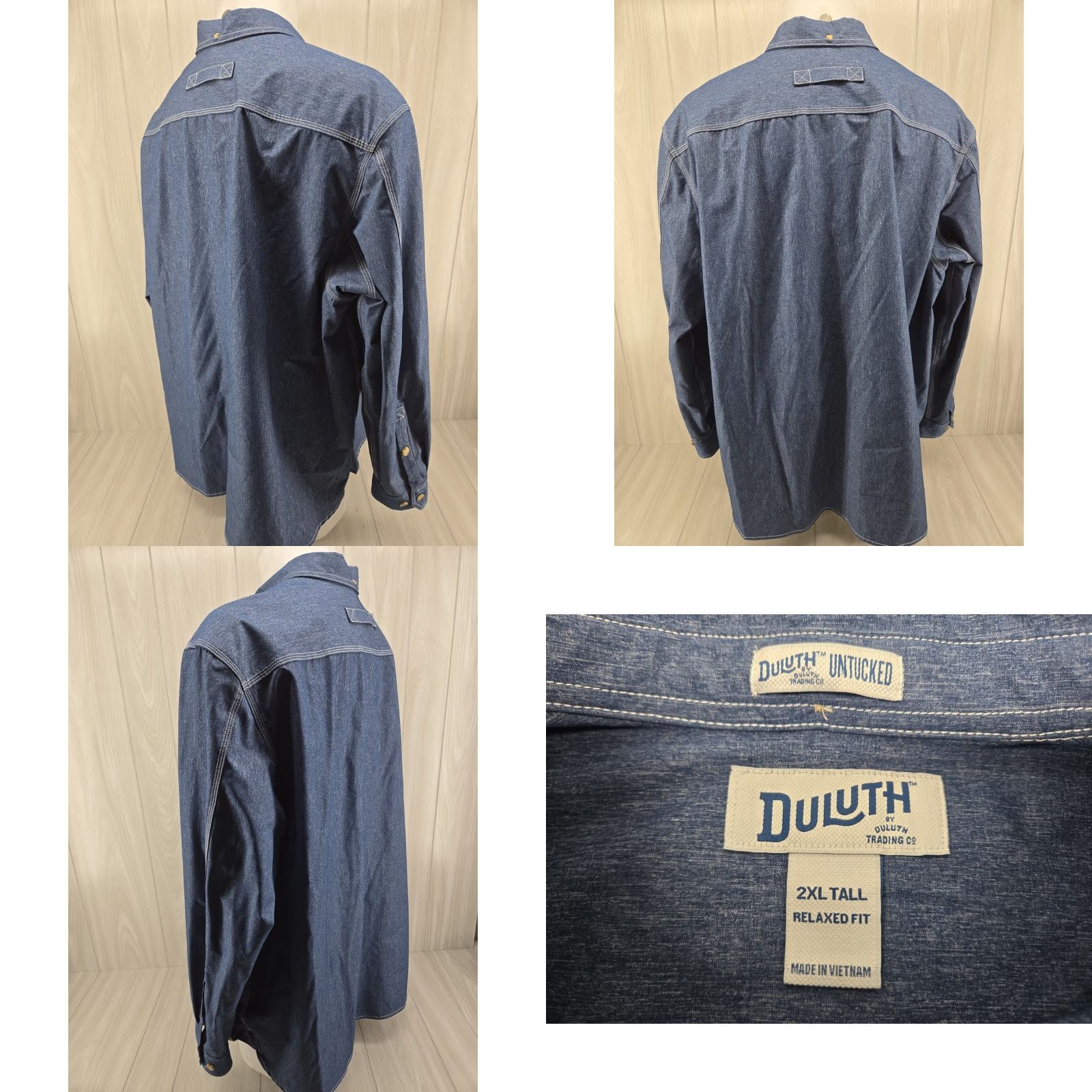 Vintage Duluth Trading Shirt Mens Blue 2XLT Relaxed Fit Long Sleeve Button-Up Untucked Polyester Clothing Size US XXL / EU 58 / 5 - 8 Thumbnail