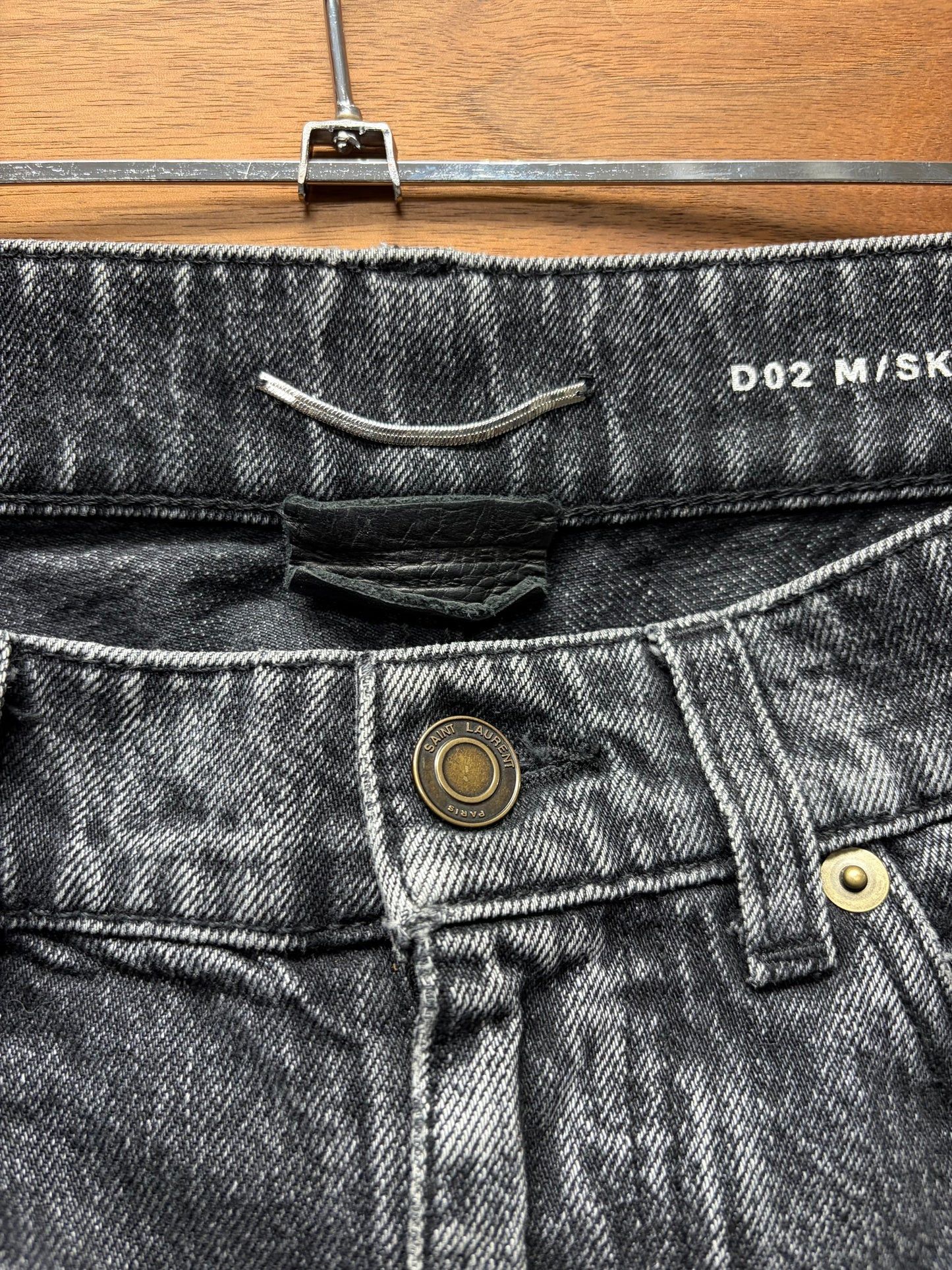 Saint Laurent Paris 2017 Saint Laurent ‘D02’ Distressed Black Skinny Jeans Size US 28 / EU 44 - 3 Thumbnail