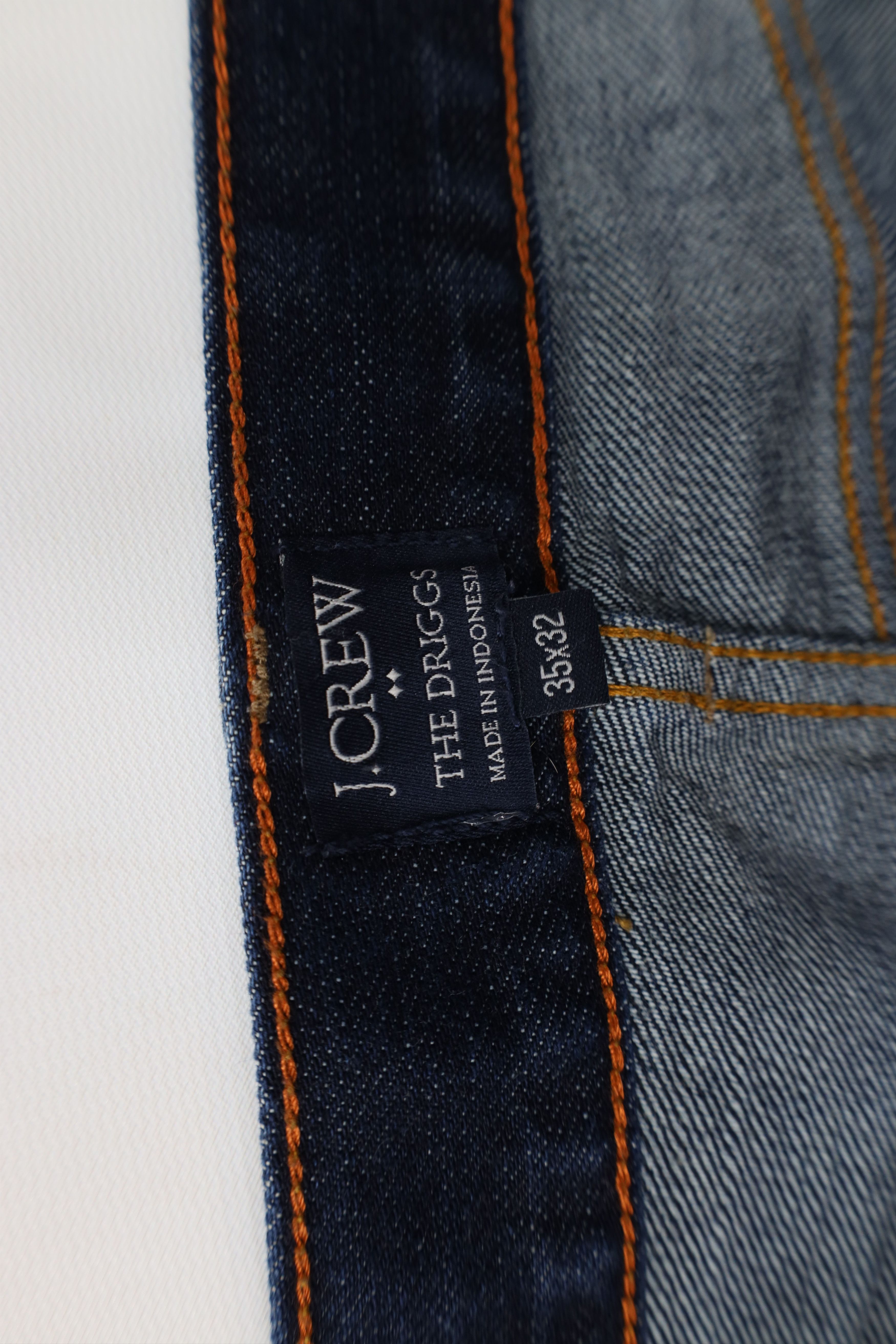 J.Crew J Crew Driggs Slim Fit Straight Leg Denim Jeans Indigo Blue Size US 35 - 6 Thumbnail
