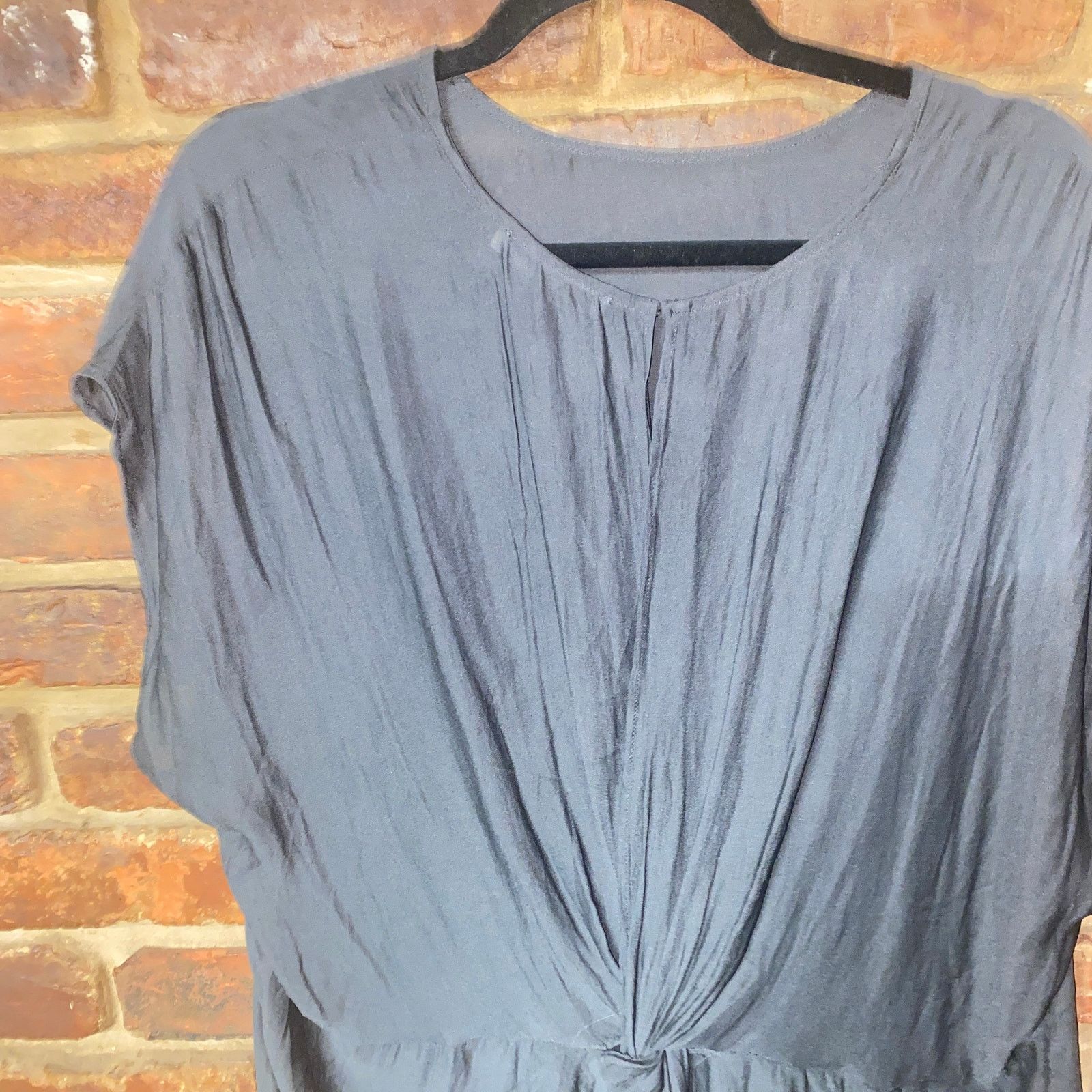 Mango Mango Suit Black Twist-Back Dolman Sleeve Blouse Size 10 Size L / US 10 / IT 46 - 5 Thumbnail