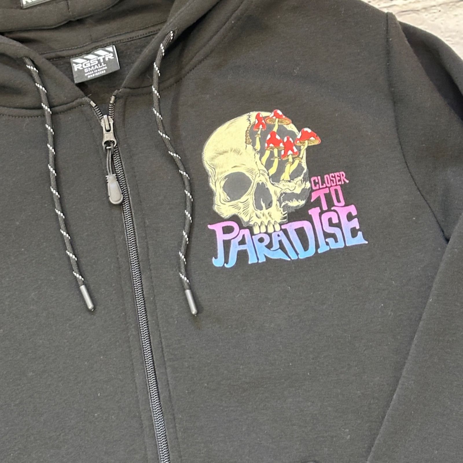 Other NWOT RGSTR Closer To Paradise Full Zip Hoodie Jacket -Black Size US S / EU 44-46 / 1 - 2 Thumbnail