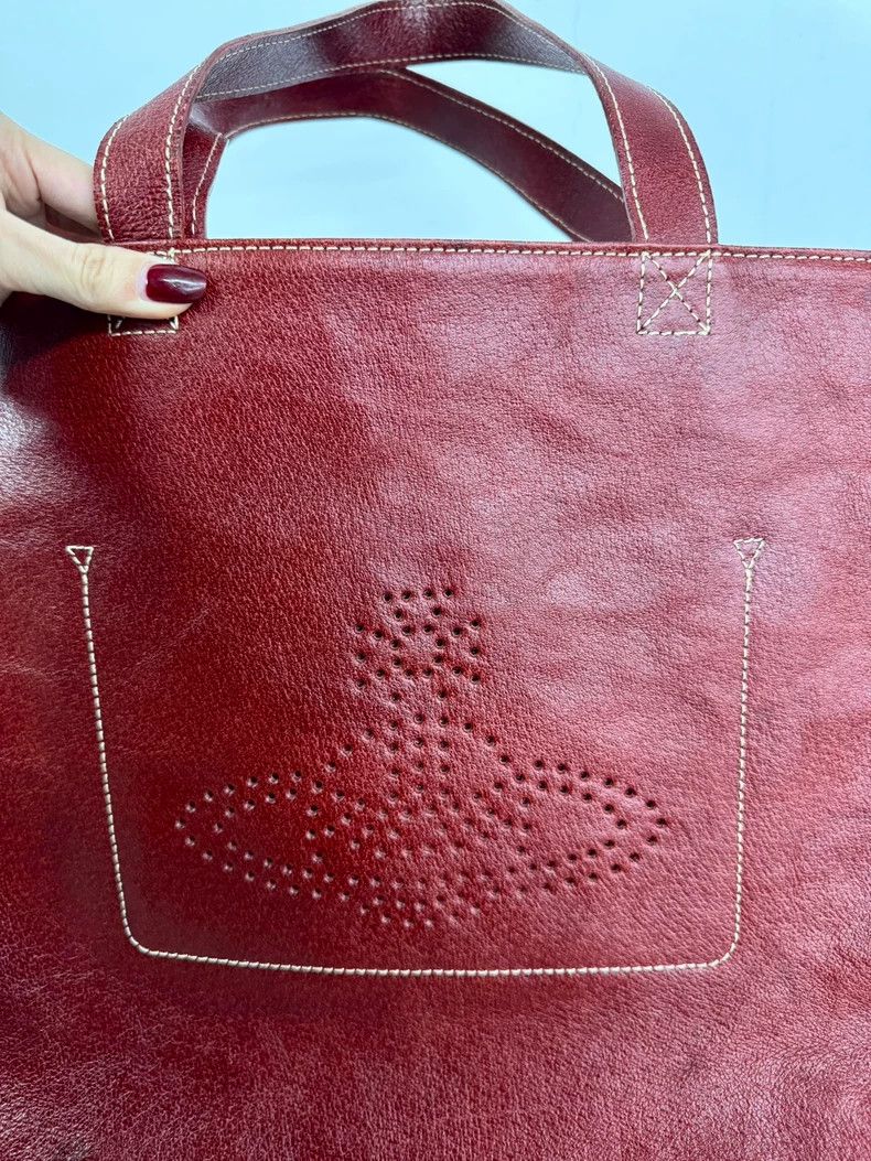 Vivienne Westwood Vivienne Westwood size os Brown leather tote bag with wine Size ONE SIZE - 5 Thumbnail