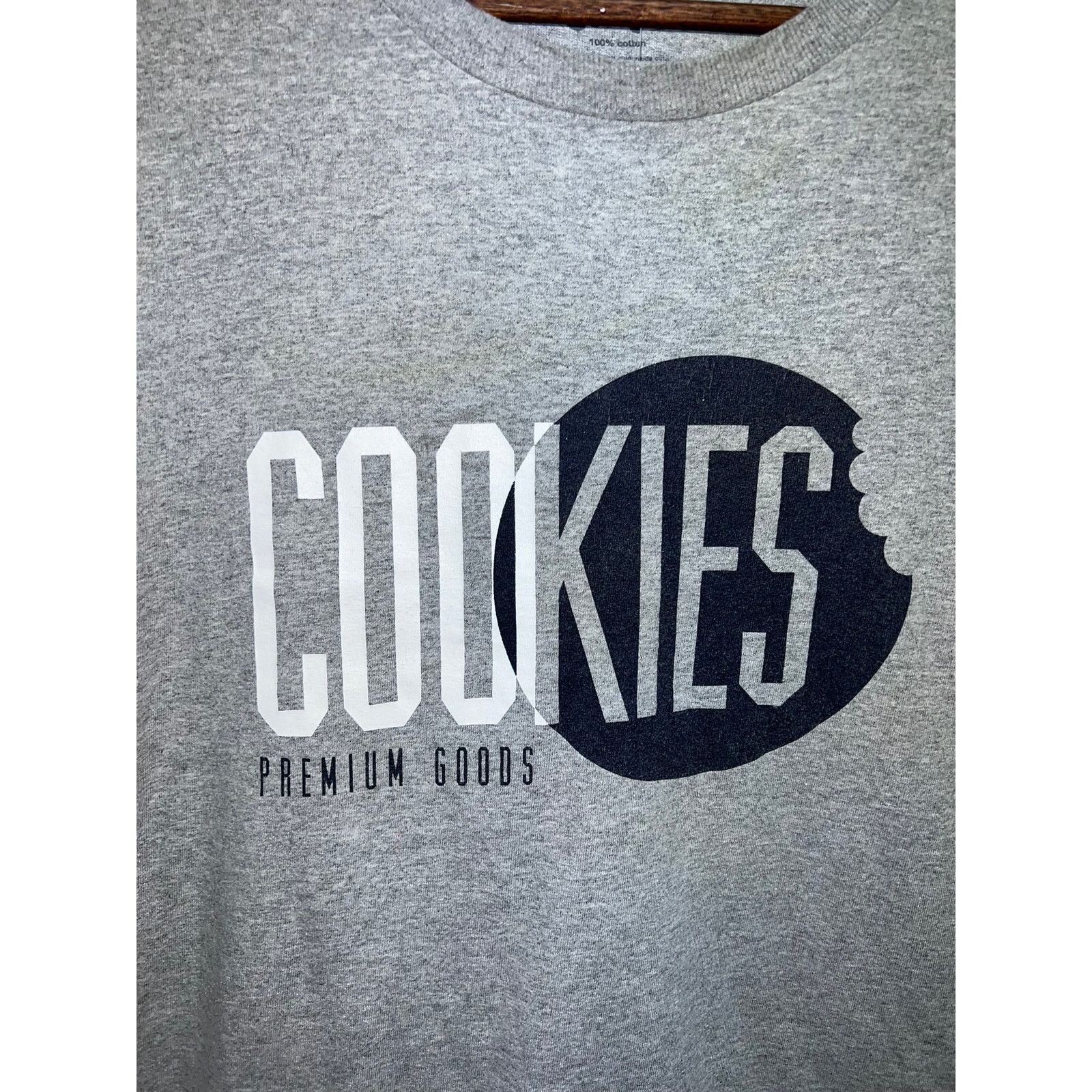 Cookies Cookies Shirt Premium Goods Gray Graphic Tee X-Large Stained Size US XL / EU 56 / 4 - 2 Thumbnail