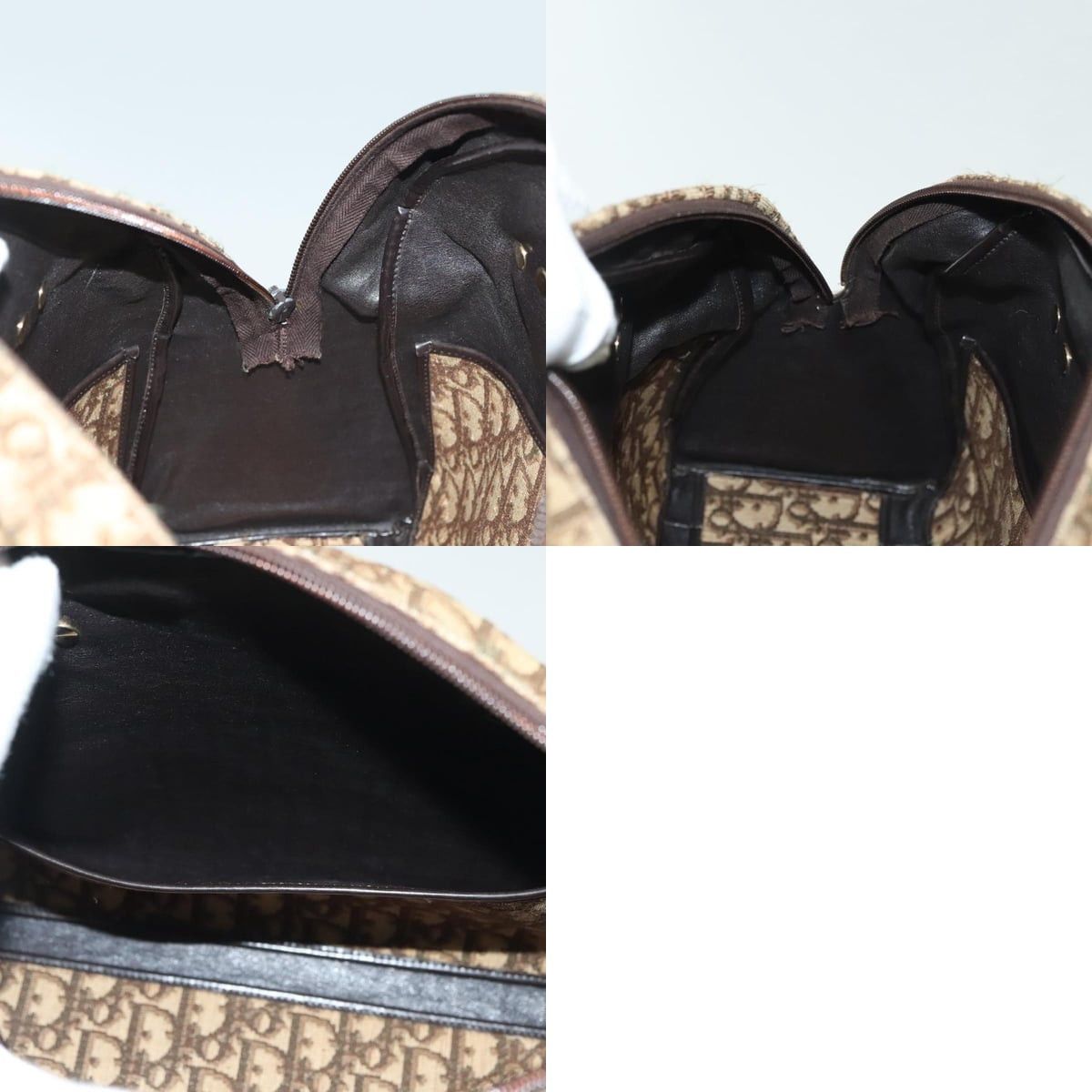 Dior DIOR Trotter Canvas Hand Bag Brown Gold Size ONE SIZE - 12 Thumbnail