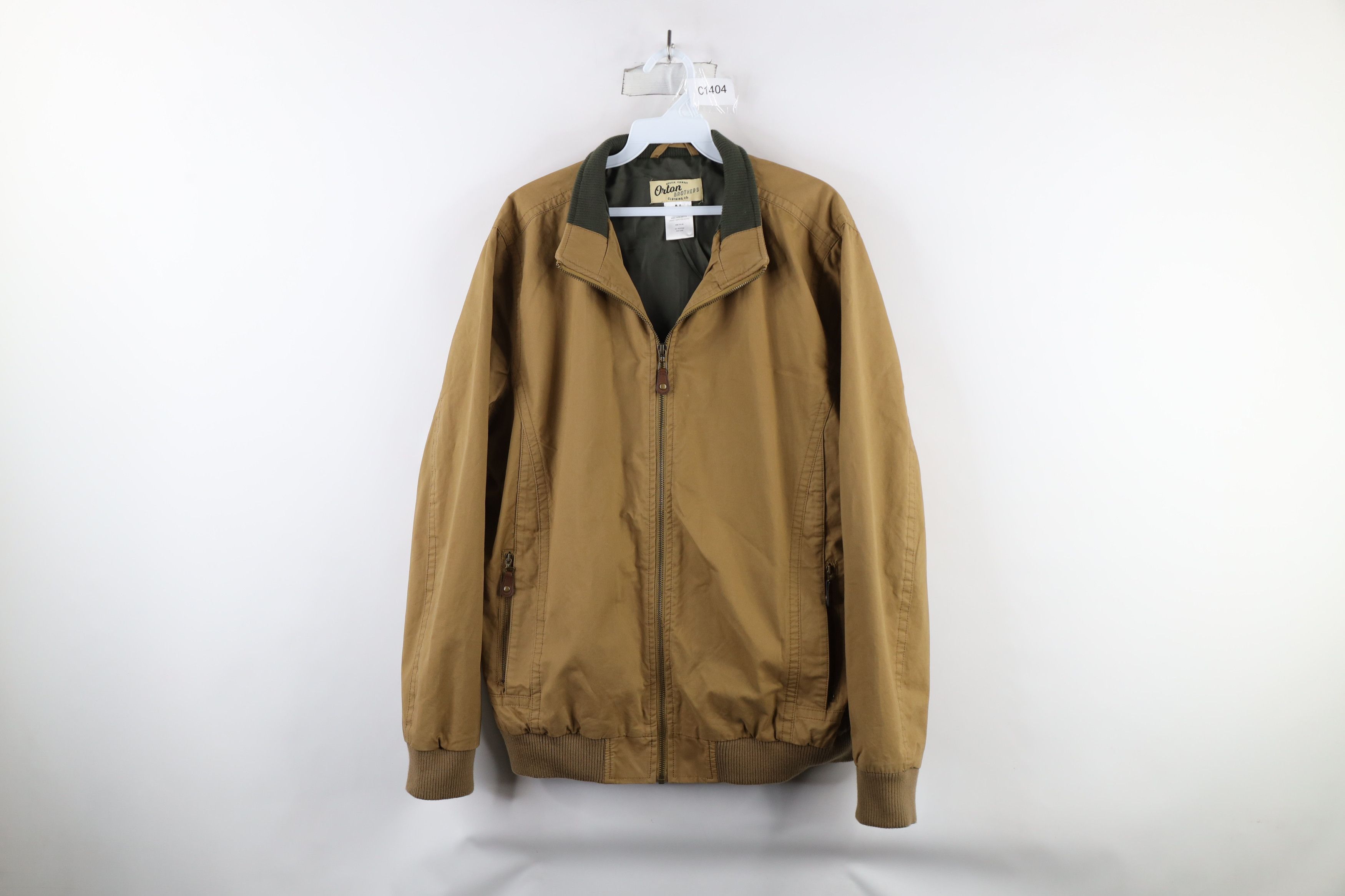 Vintage Orton Brothers Distressed Lined Full Zip Bomber Jacket Brown Size US M / EU 48-50 / 2 - 1 Thumbnail
