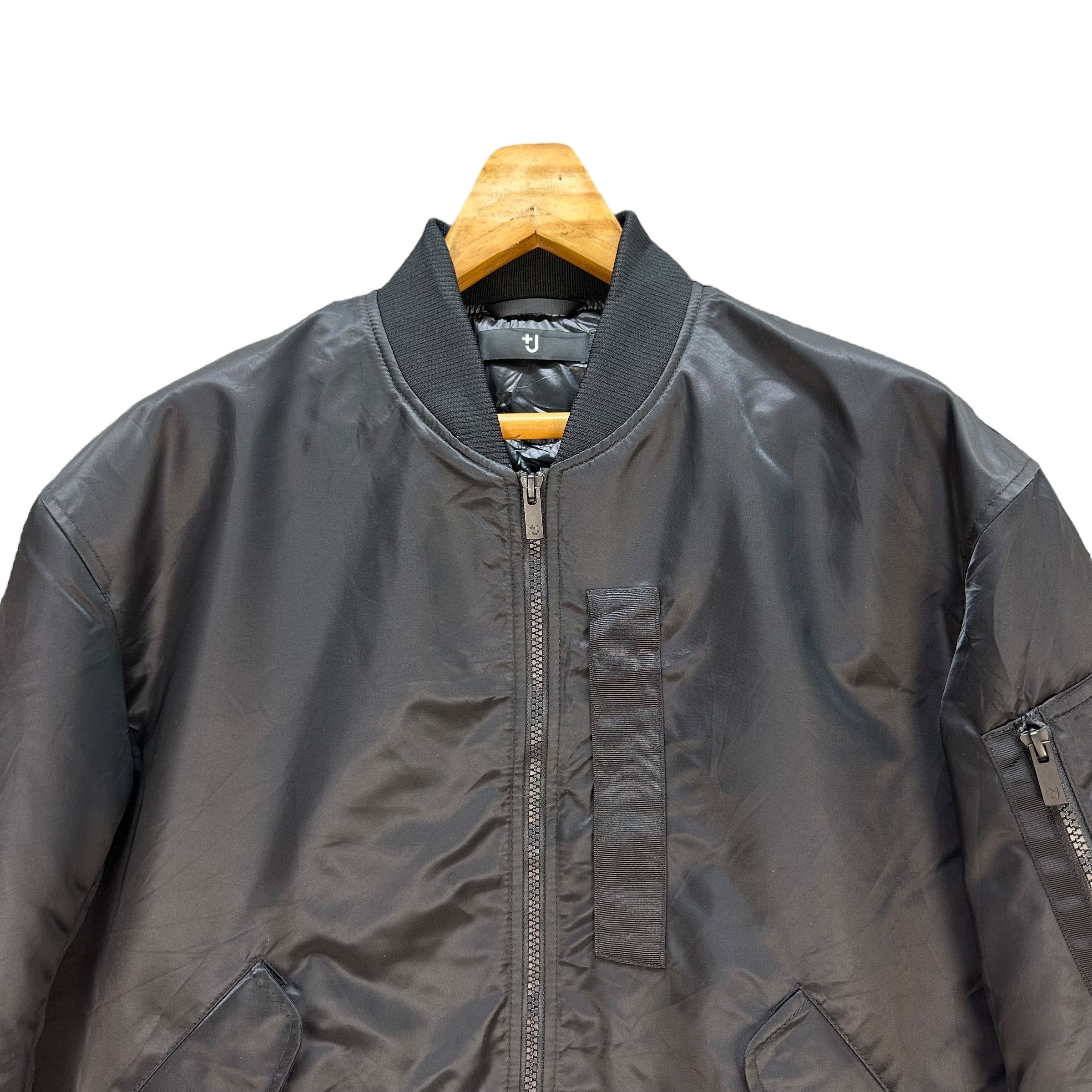 Japanese Brand +J Black Bomber Jacket #A3-0062 Size US M / EU 48-50 / 2 - 2 Thumbnail