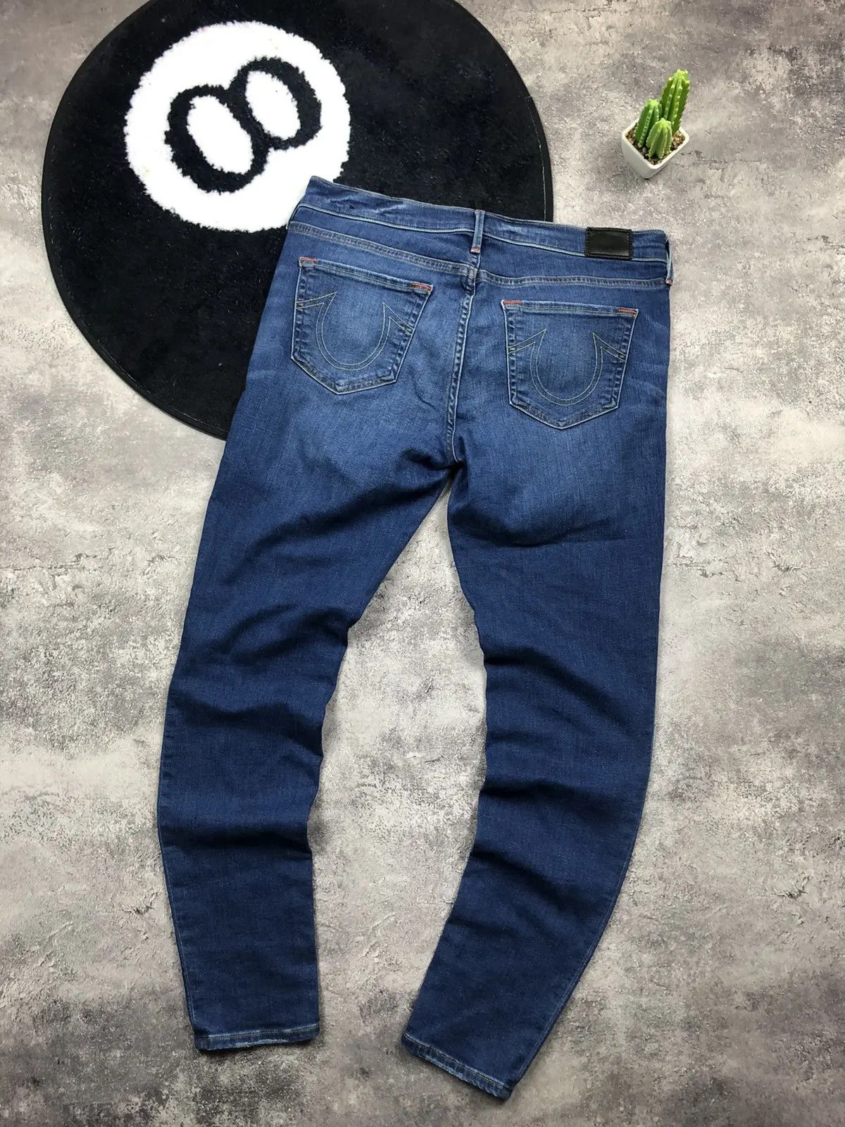 True Religion TRUE RELIGION Big Logo Denim Jeans Made in USA Streetwear Size 31" - 1 Thumbnail