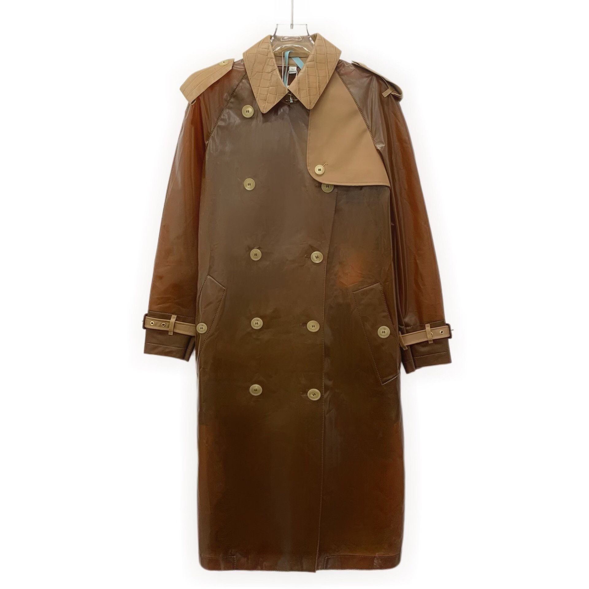 Burberry Burberry Leather Brown Coat S Women Size S / US 4 / IT 40 - 1 Thumbnail