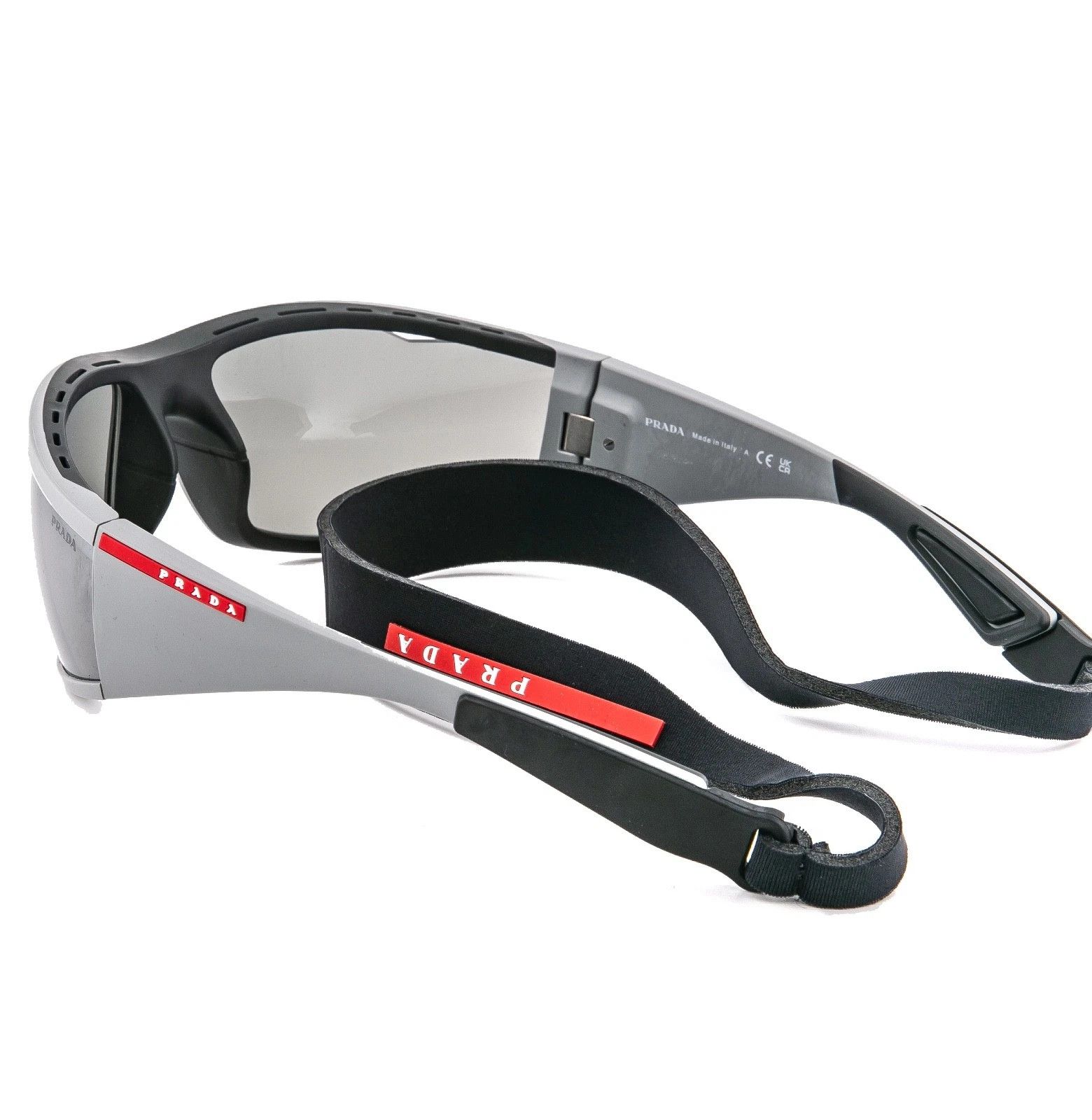Prada PRADA A04 Linea Rossa Sport Active Silver Sunglass PSA04S Size ONE SIZE - 4 Thumbnail