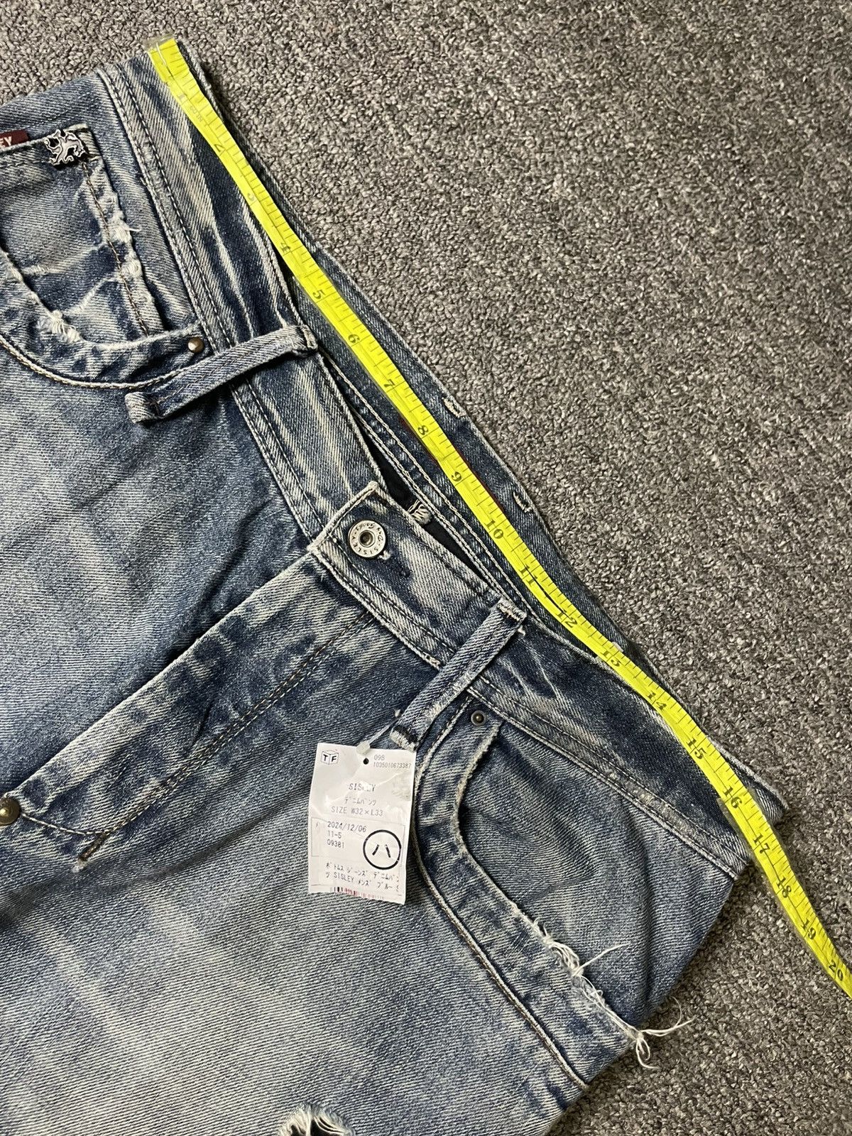Sisley × Vintage SISLEY Brand Slim Fit Distressed Denim Ripped Jeans (117) Size US 34 / EU 50 - 5 Thumbnail
