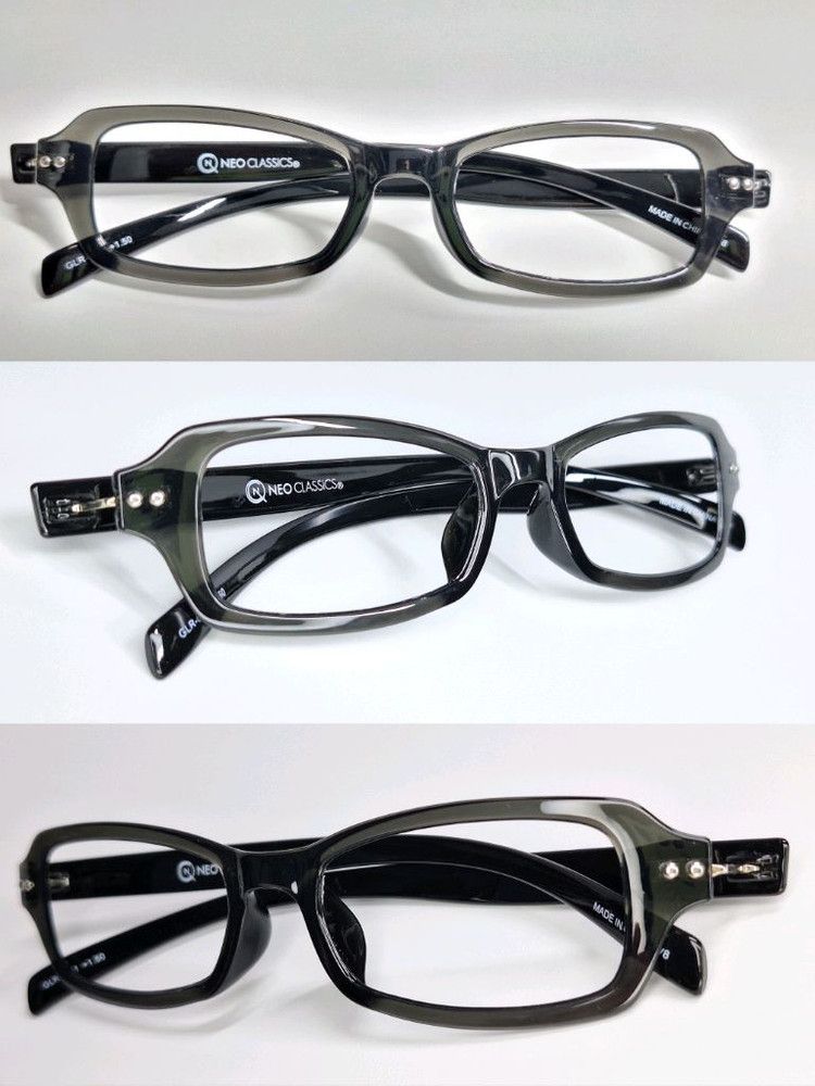 Other neo classics GLR-01-1 Slim Black Square Glasses Frame Size ONE SIZE - 2 Thumbnail