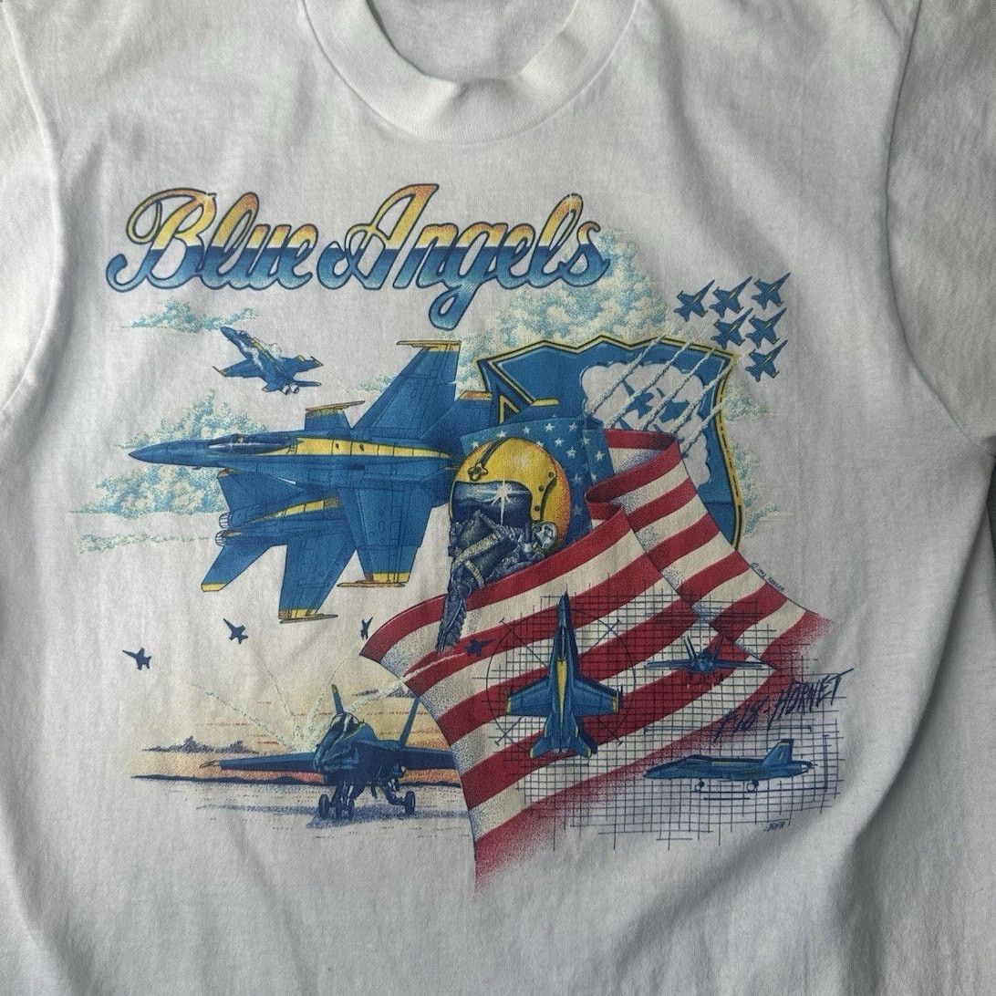 Vintage Vintage 90's Blue Angels F-18 Hornet Shirt Men’s Medium Size US L / EU 52-54 / 3 - 2 Thumbnail