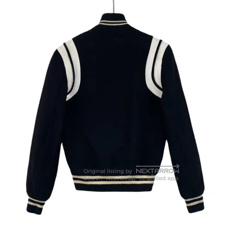Yves Saint Laurent YSL Black Women's Varsity Jacket . Size XXS / US 00 / IT 34 - 2 Thumbnail