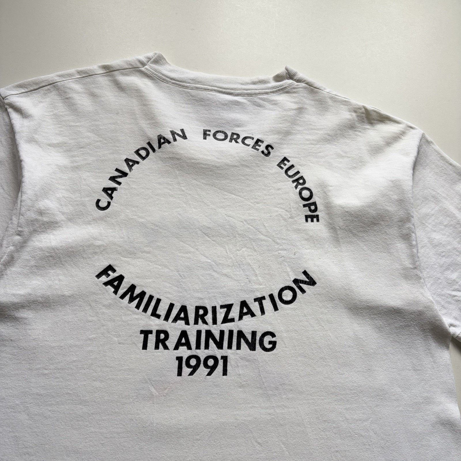 Fruit Of The Loom × Vintage Vintage Canadian Forces Europe T Shirt Large Canada Germany Size US L / EU 52-54 / 3 - 5 Thumbnail