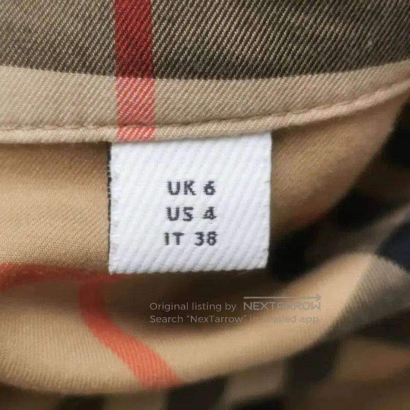 Burberry Burberry Cotton Check Dress in Khaki. Size M / US 6-8 / IT 42-44 - 5 Thumbnail