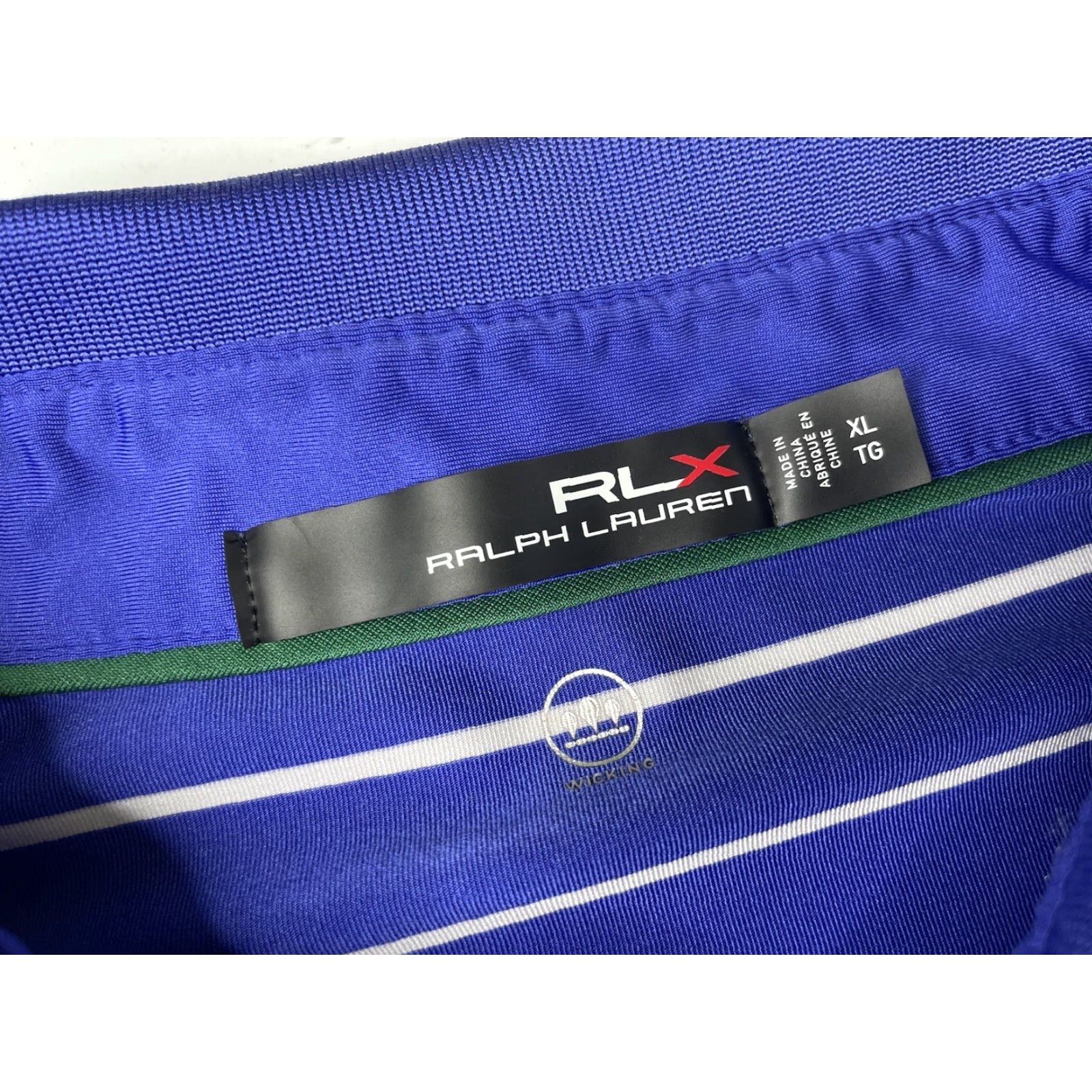 RLX Ralph Lauren RLX Ralph Lauren Golf Polo Shirt Men XL Rockaway River CC Logo Wicking Striped Polo Size US XL / EU 56 / 4 - 4 Thumbnail