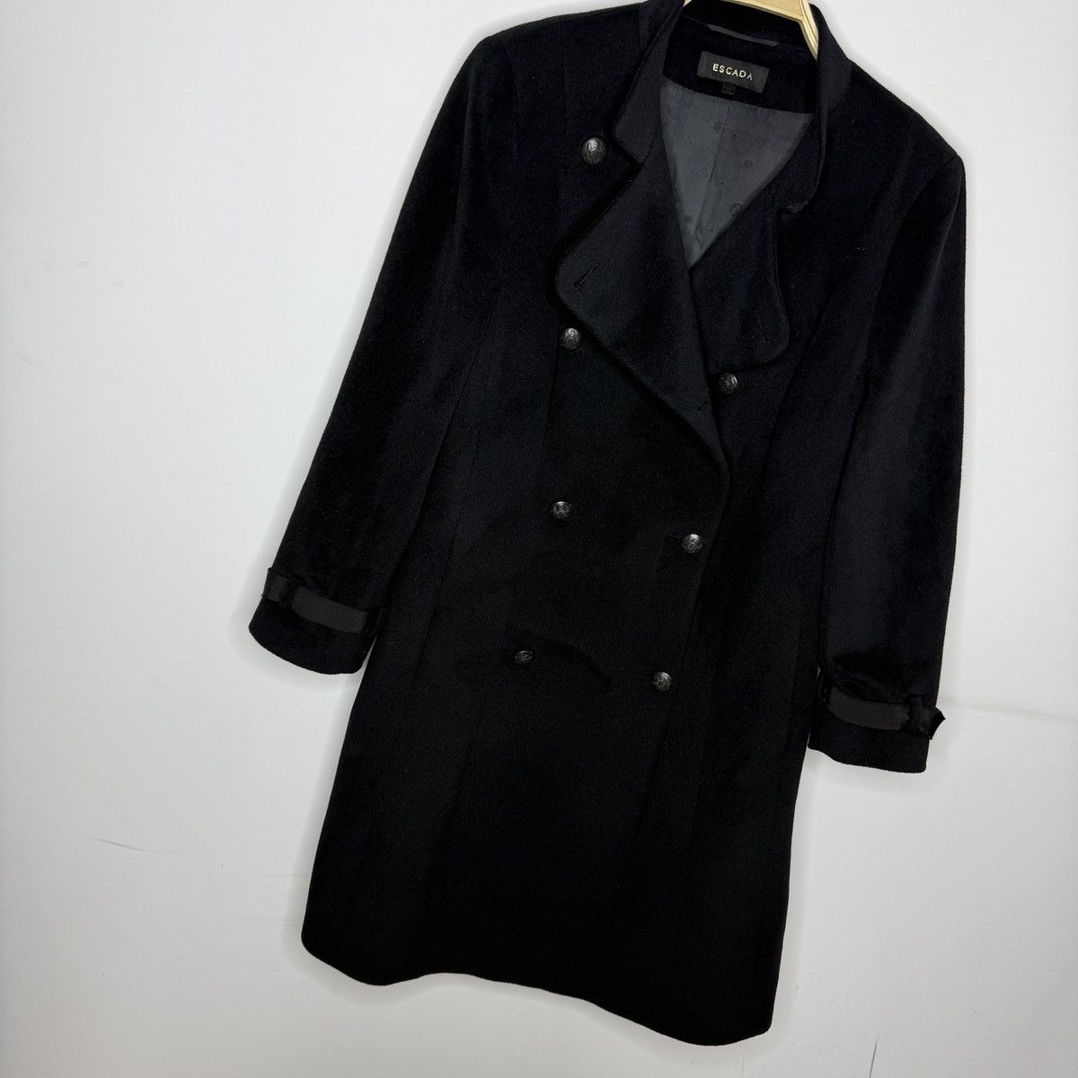 Escada Escada Piacenza Rabbit Wool Coat Double Breasted Black Size M / US 6-8 / IT 42-44 - 6 Thumbnail