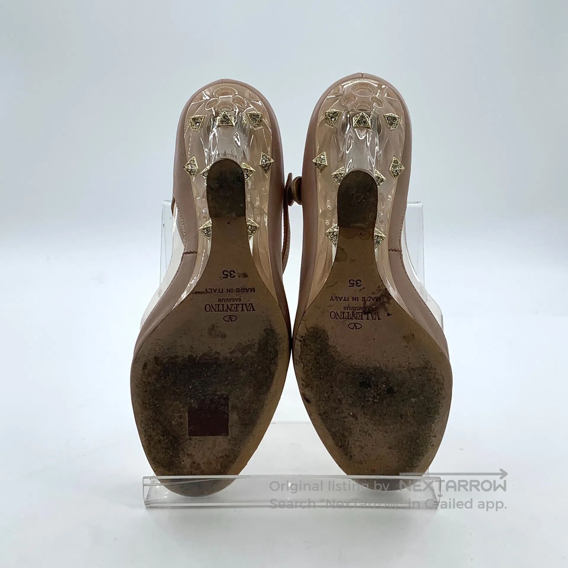 Valentino Valentino Color Blocked Transparent Stud Design Round Toe Size US 4.5 / IT 34.5 - 5 Thumbnail