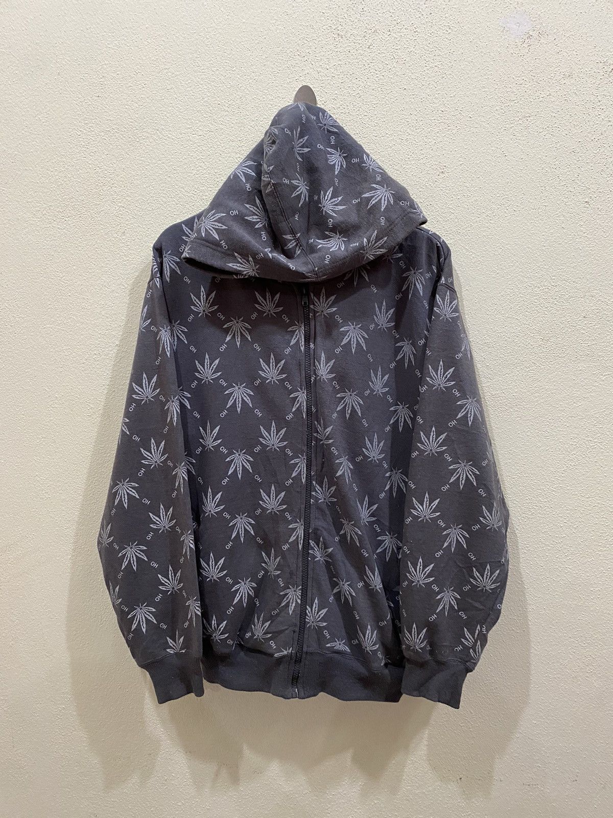 Japanese Brand Moro Dell Overprint Zipper Hoodies