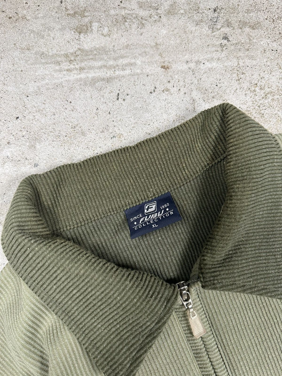 Fubu × Vintage ‼️ Vintage 90s Fubu Khaki Rugby Polo Longsleeve Sweatshirt Size US XL / EU 56 / 4 - 4 Thumbnail