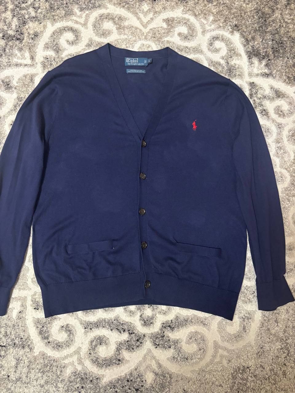 Polo Ralph Lauren Polo Ralph Lauren Pima Cotton Cardigan – Navy – Size L Size US L / EU 52-54 / 3 - 3 Thumbnail