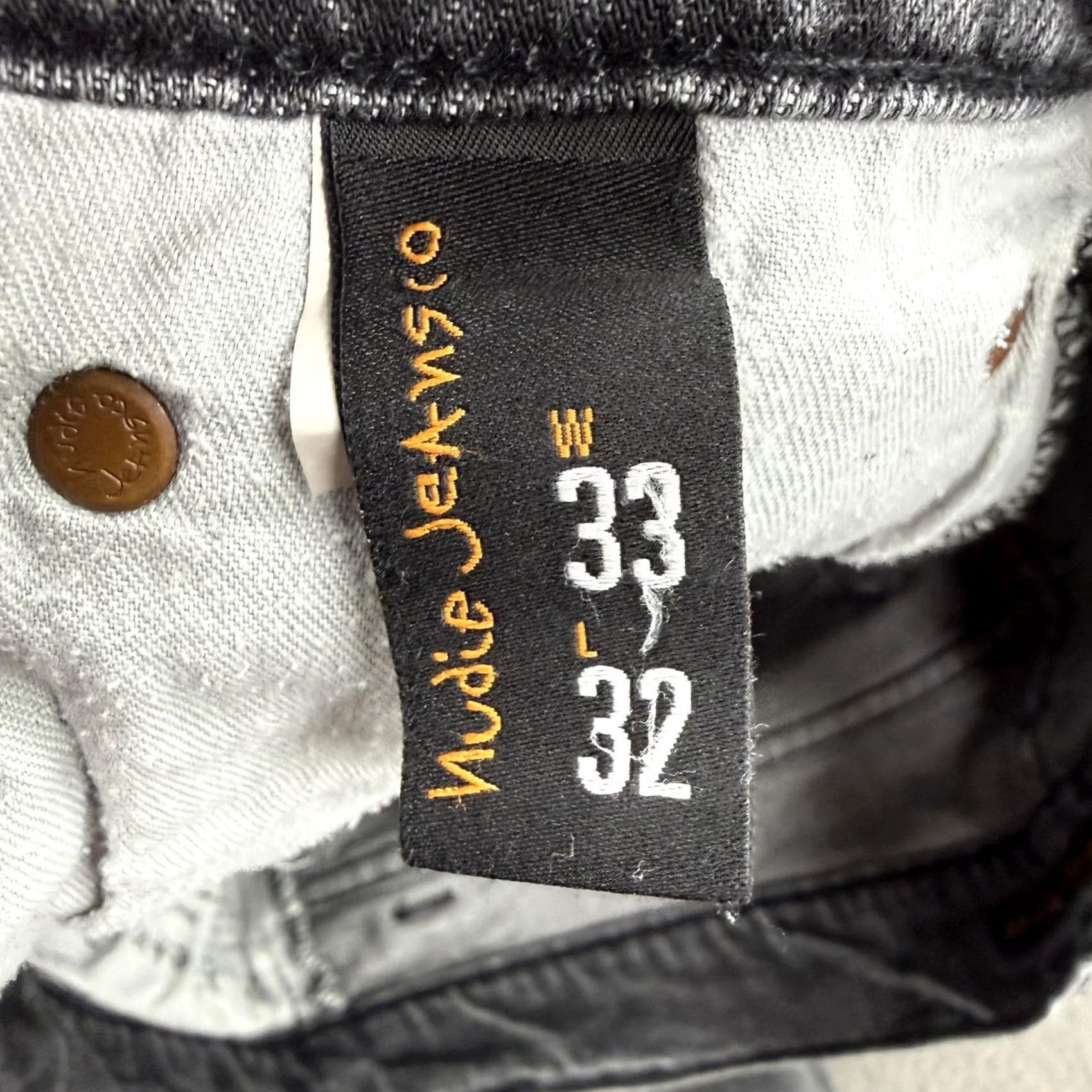 Nudie Jeans Nudie Jeans Co Grim Tim Jeans Mens 33x32 Gray Slim Straight Casual Pants Size US 33 - 3 Thumbnail