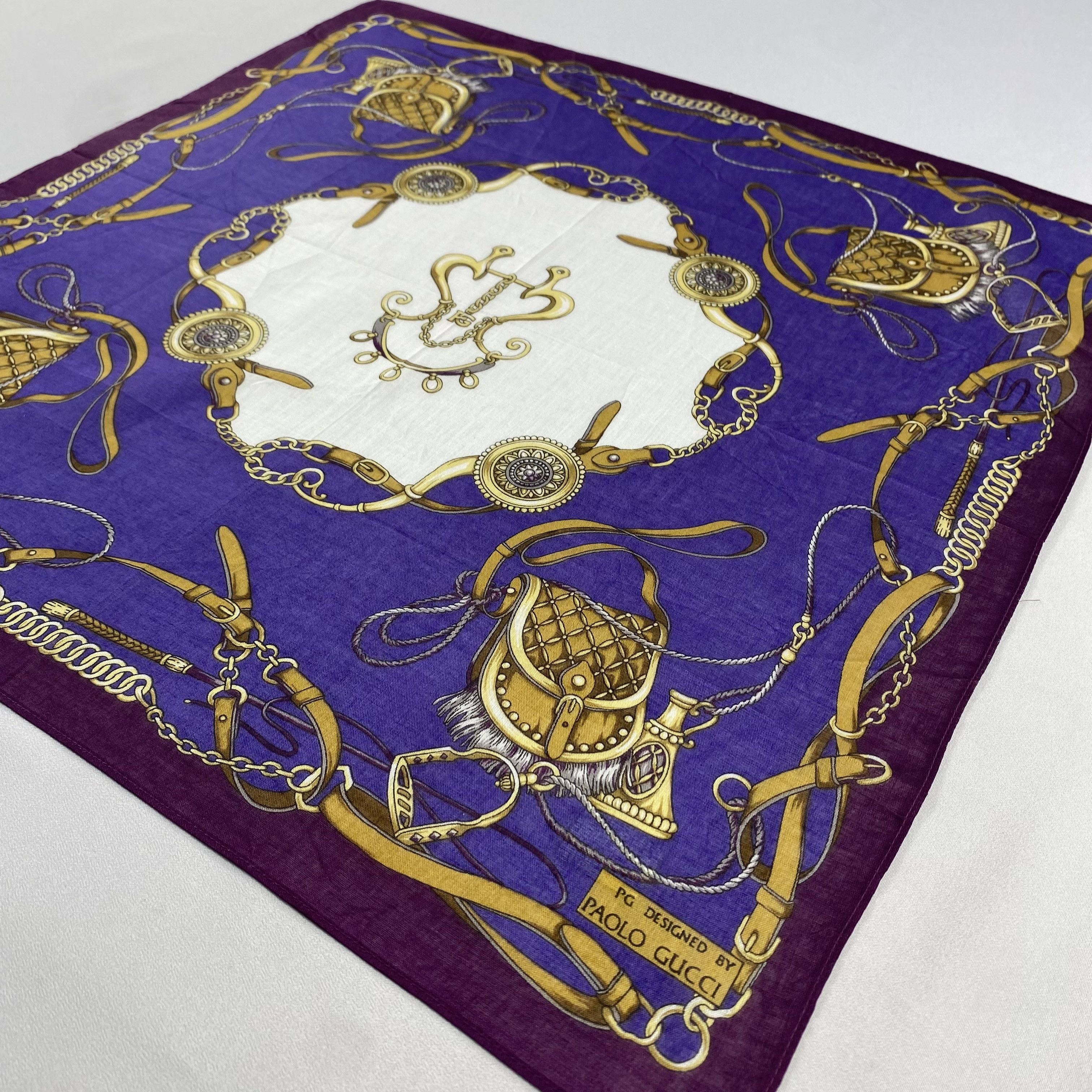 Paolo Gucci × Vintage Paolo Gucci Neckerchief / Bandana / Handkerchief-P1886 Size ONE SIZE - 2 Thumbnail