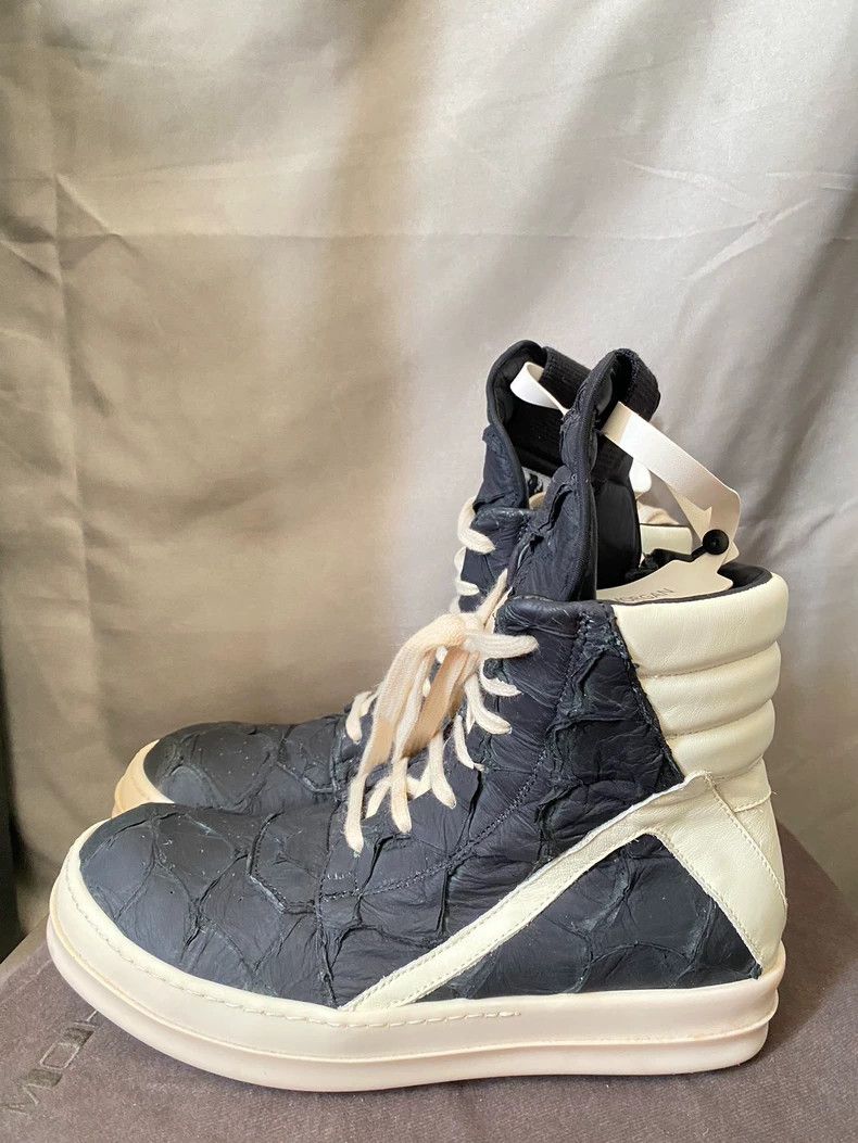 Rick Owens Rick Owens Fish Skin High-Top Sneakers-yf Size US 10.5 / EU 43-44 - 1 Thumbnail